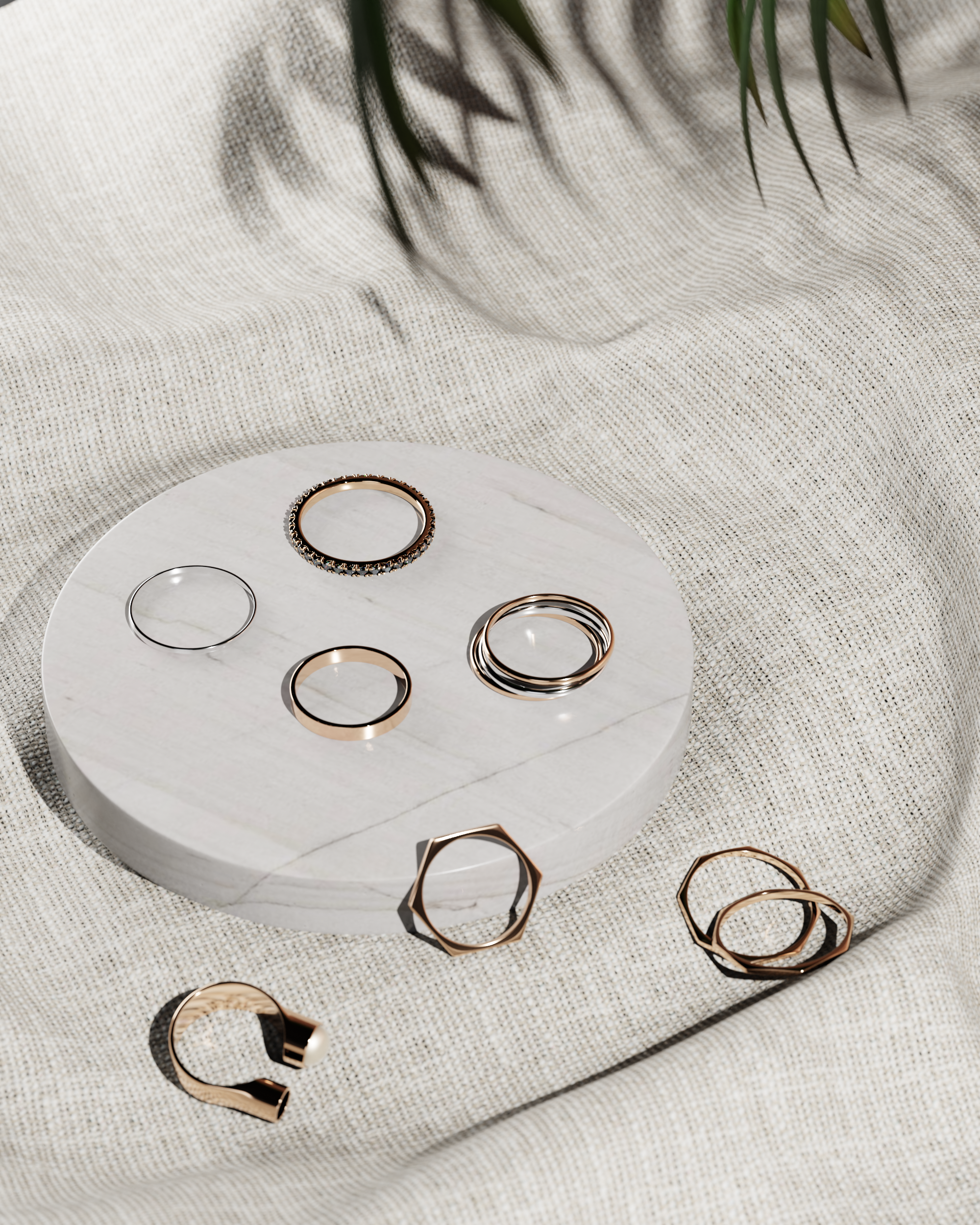 Jewelry Brand Web and Social Media Content - Image is 3d modeled and rendered