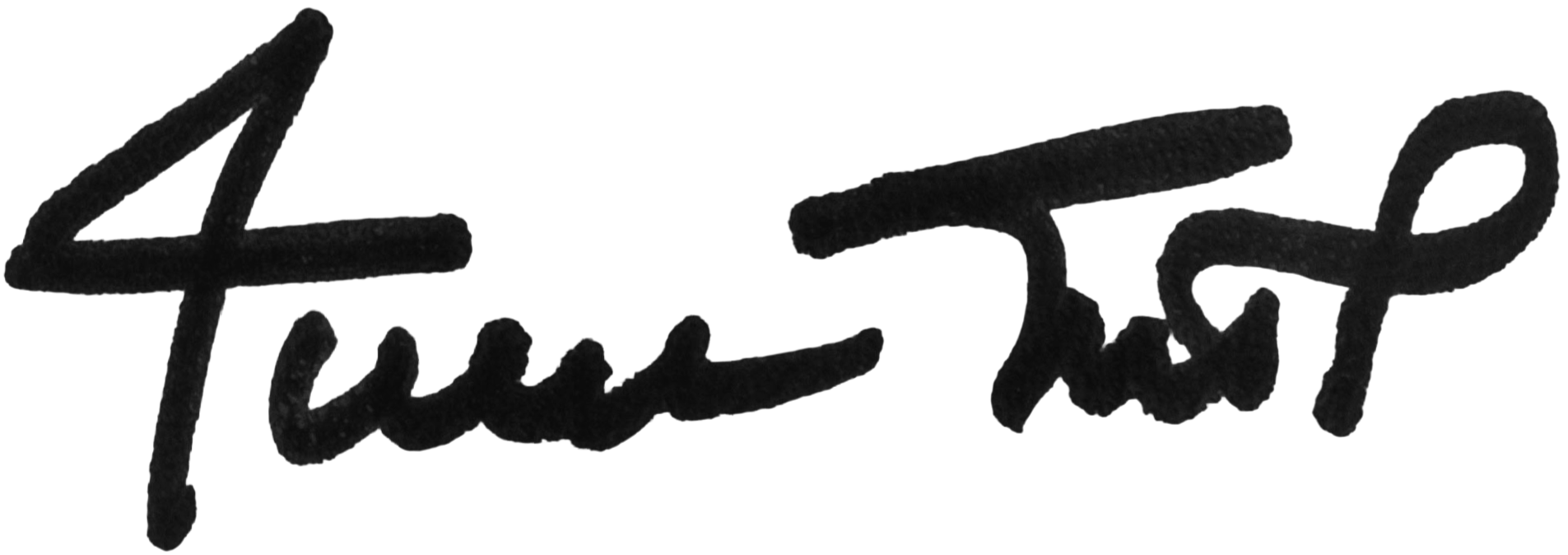 Willie Mays Signature in black Sharpie marker