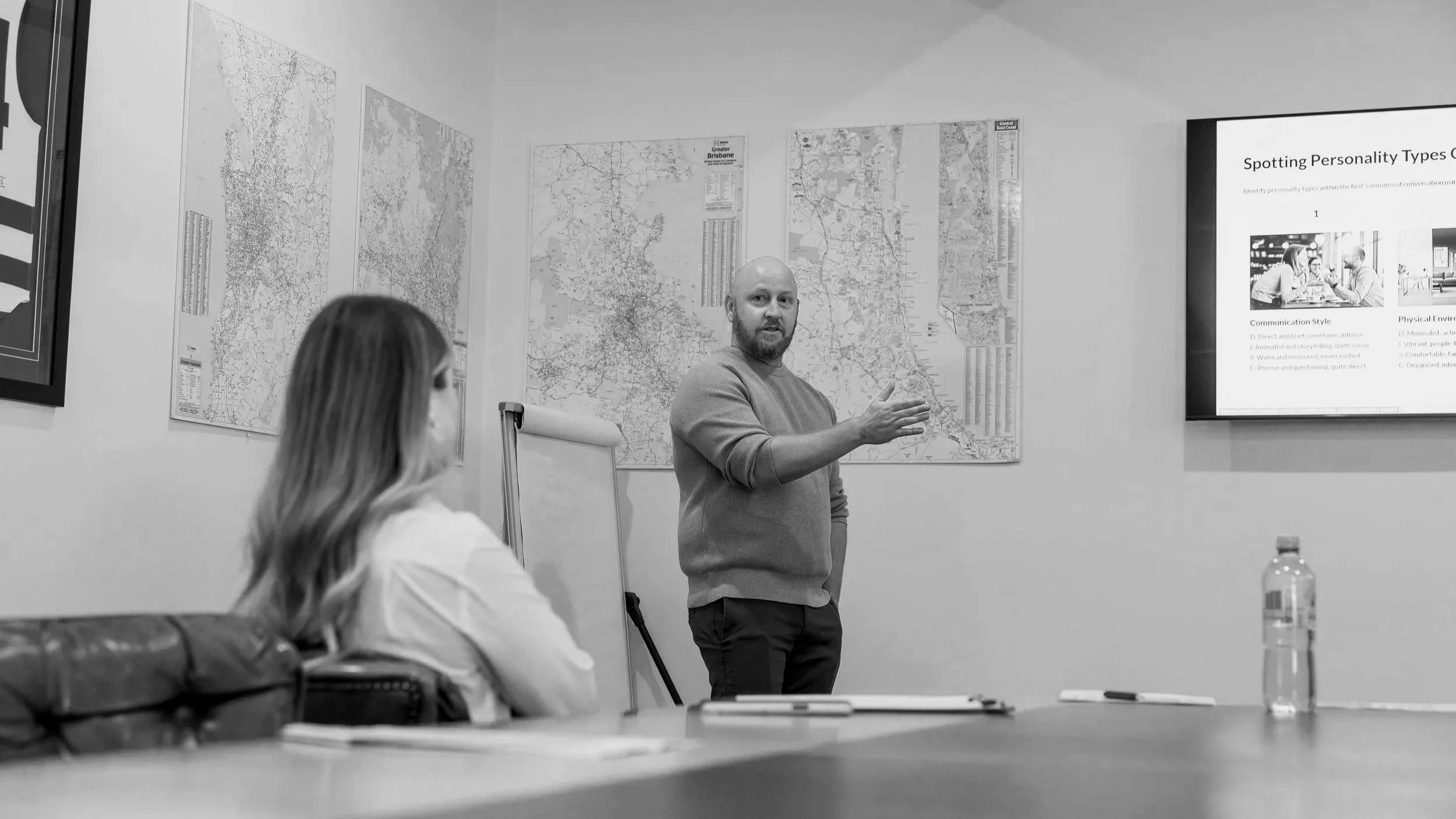 Ben Ridley leading a training session for a group of existing Real Estate Agents