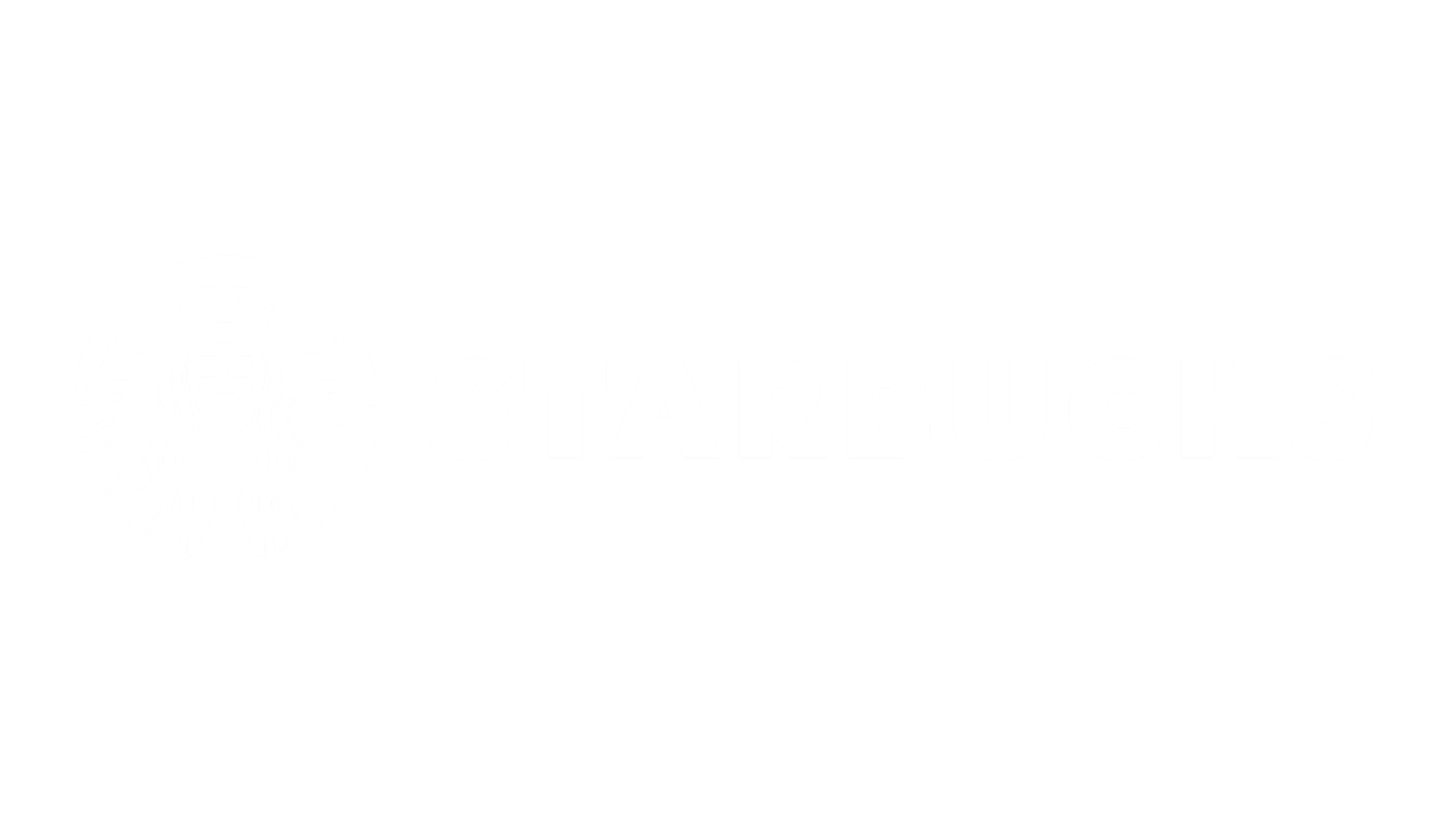 Black background with white Starbucks logo and text reading 'STARBUCKS'.