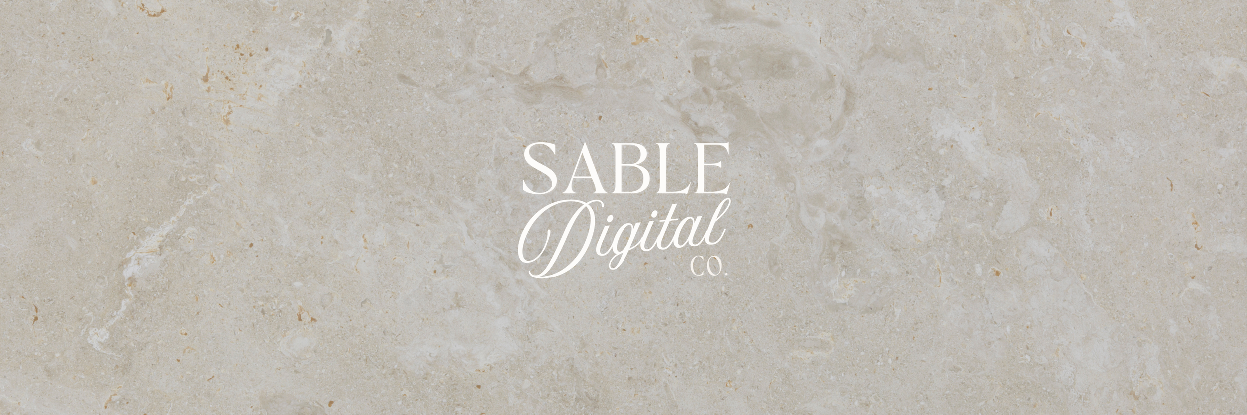 Sable Digital Co. logo on a beige textured background.