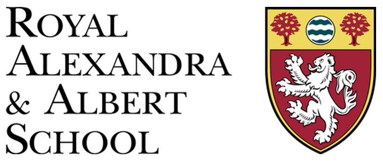 Royal Alexandra & Albert School logo in black serif text
