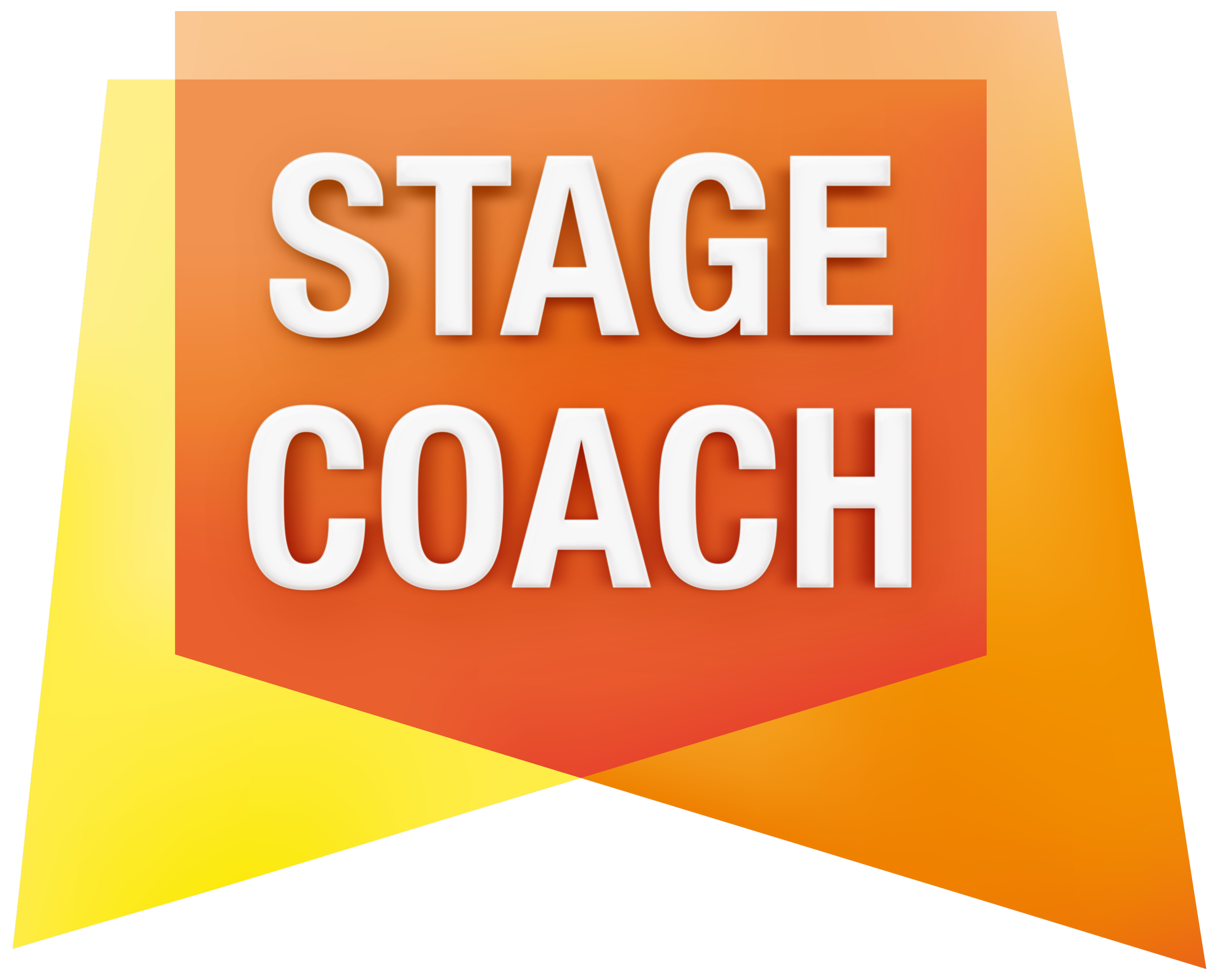 Sign with orange and yellow background that reads "Stage Coach" in large white letters.
