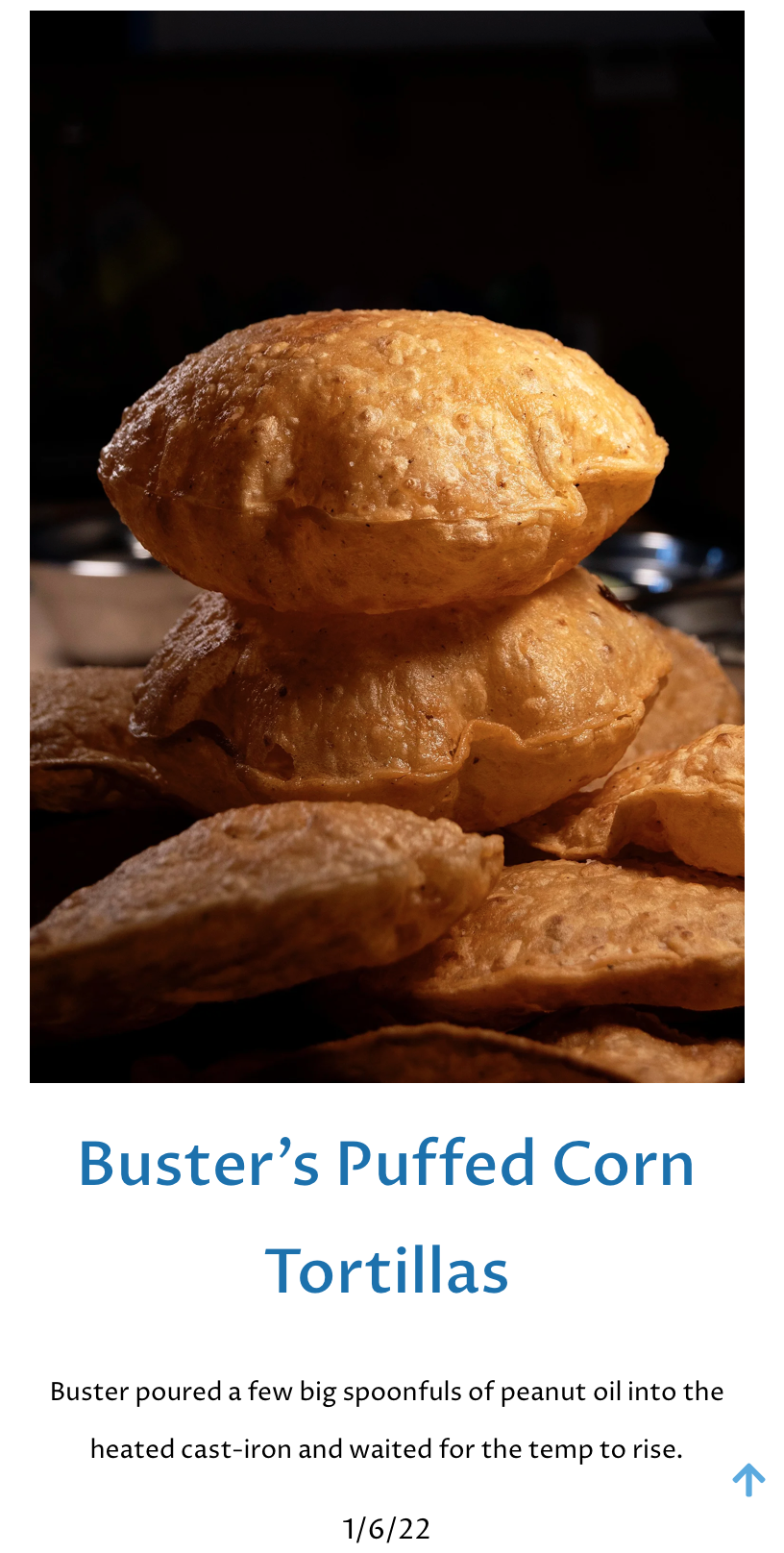 Buster's puffed corn tortillas stack up like UFOs
