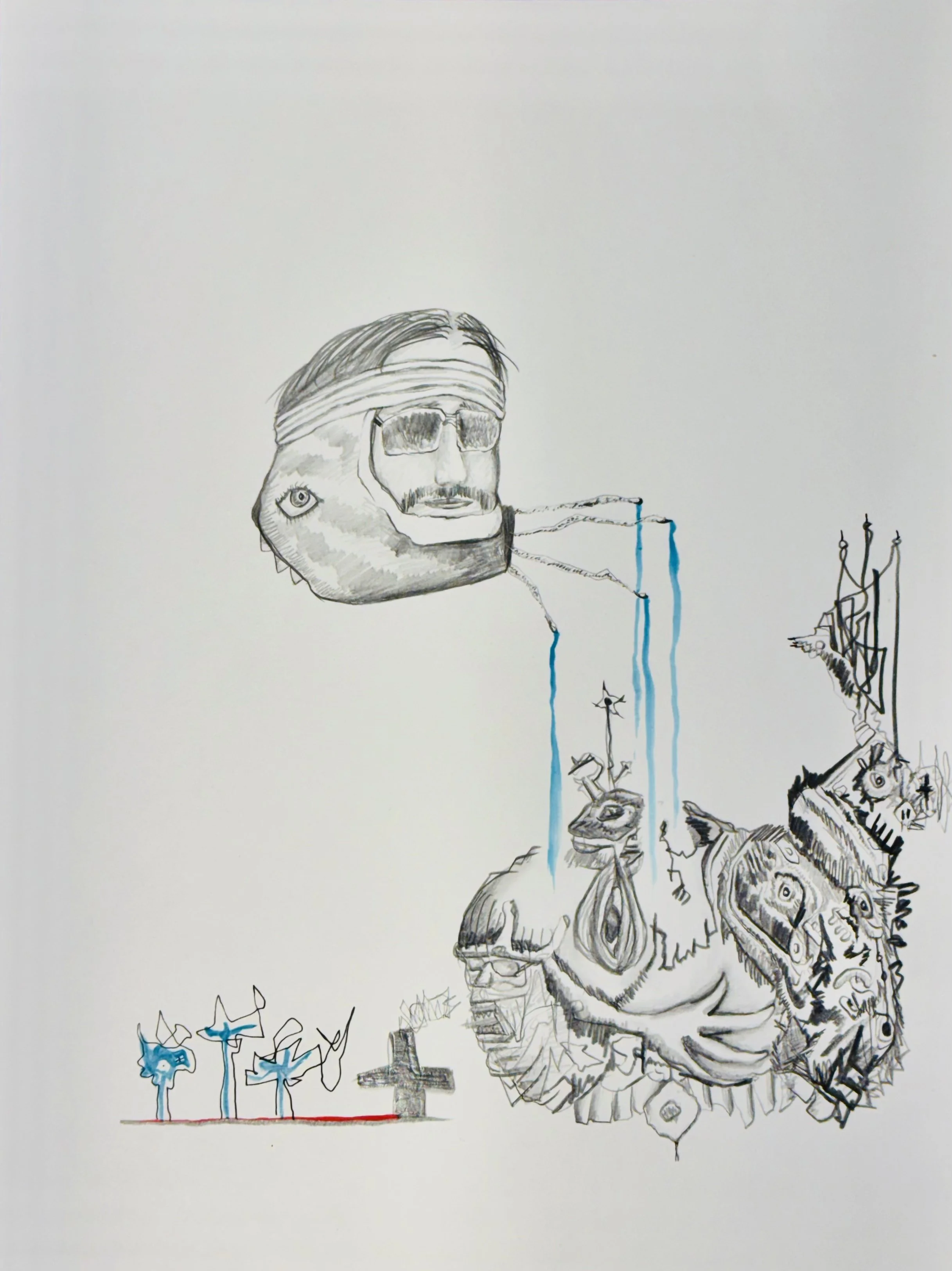 Head Leak Creek, 2024
Graphite and watercolor on paper, 
9 x 12 inches