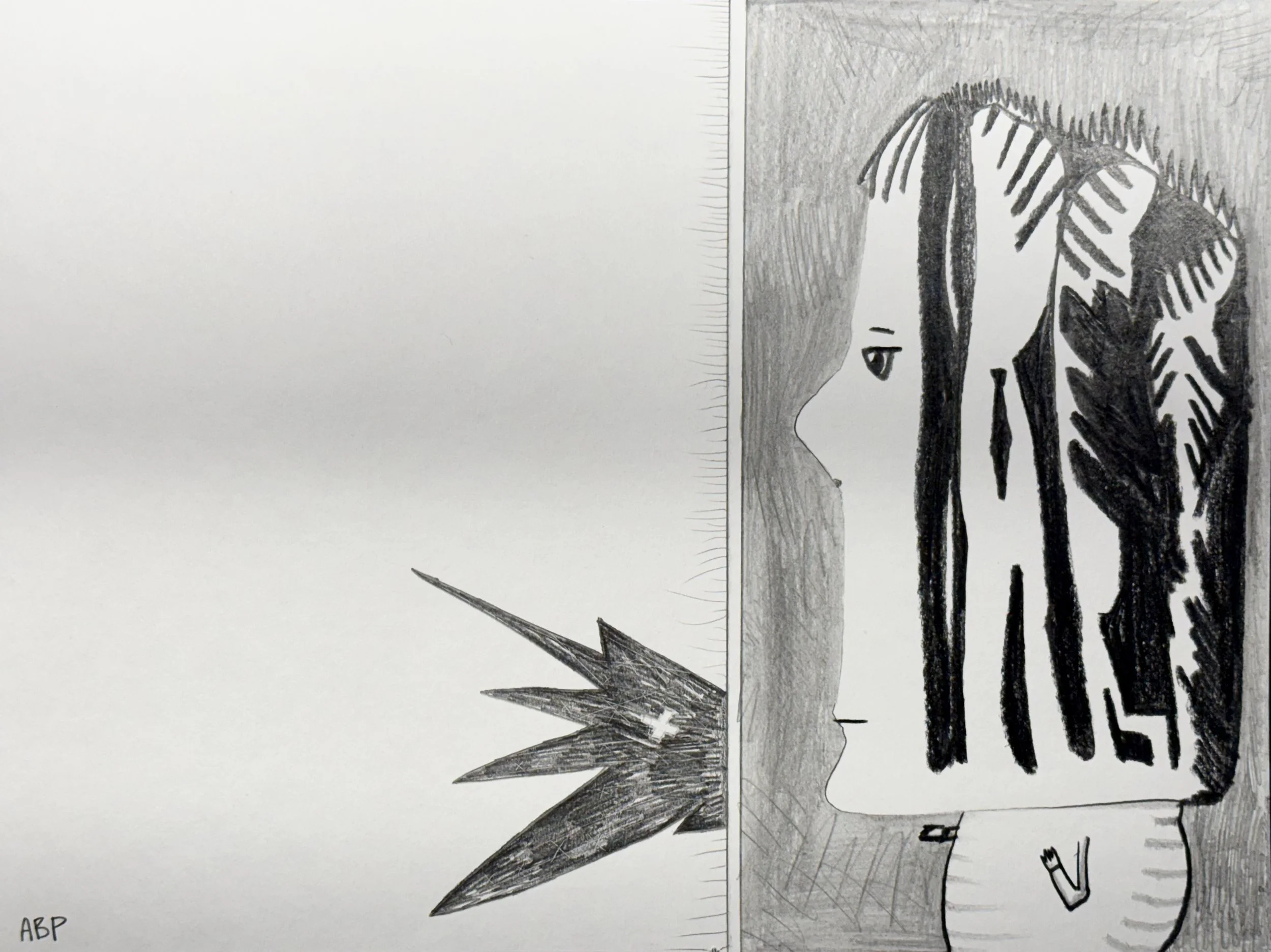 HI-YAH!, 2024
Graphite and ink on paper, 
9 x 12 inches