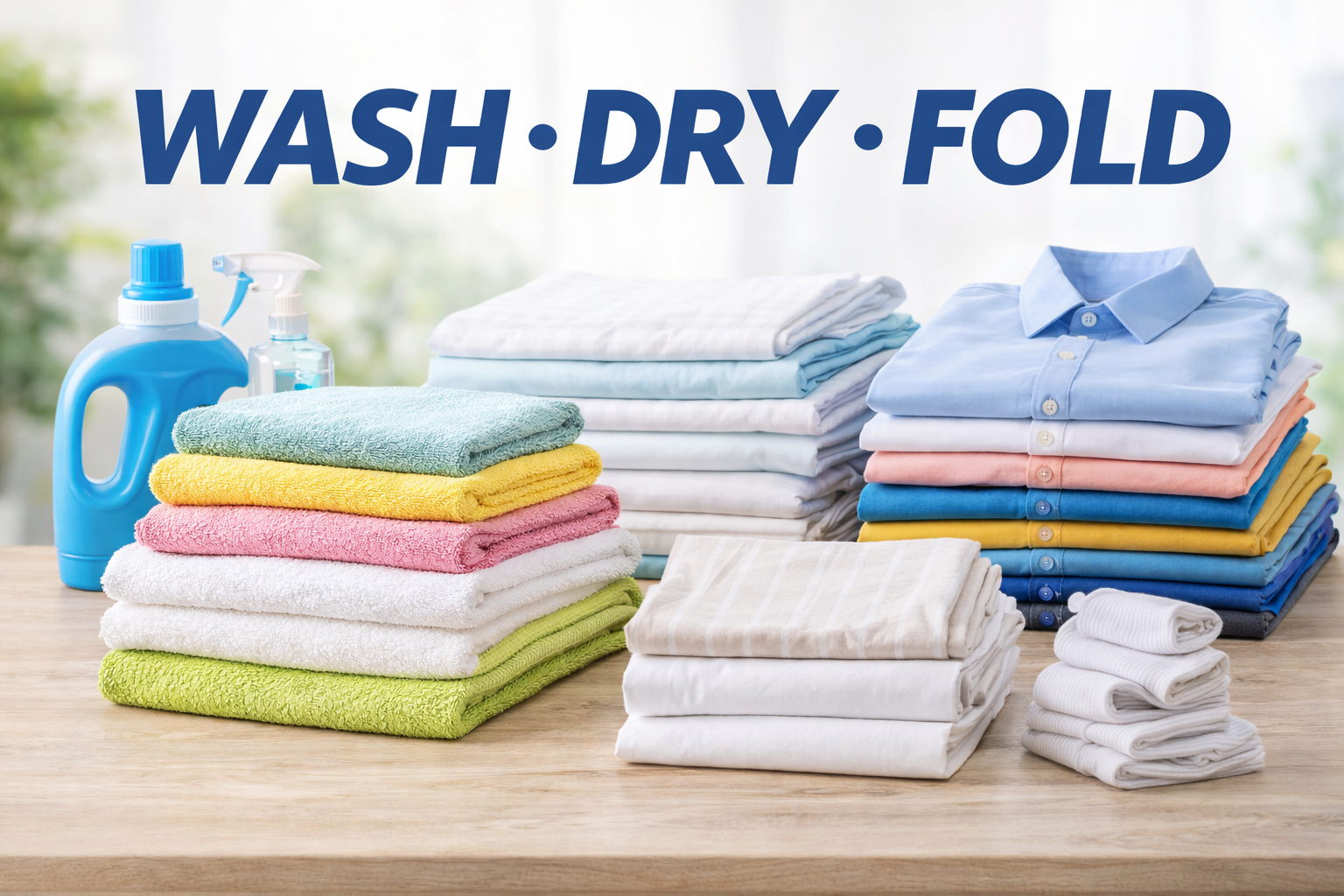 Wash Dry and Fold with Pick up and Delivery