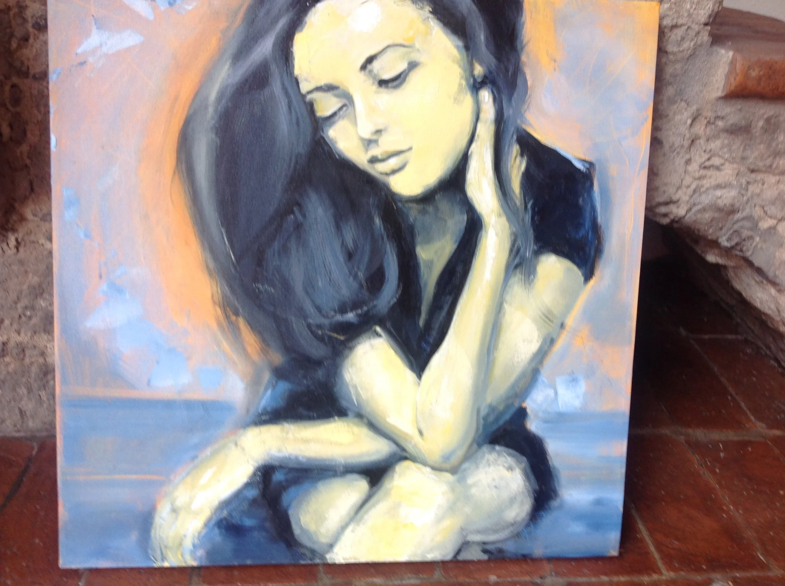 Peaceful Perhaps. 18"x20" oil on board. Private Collection