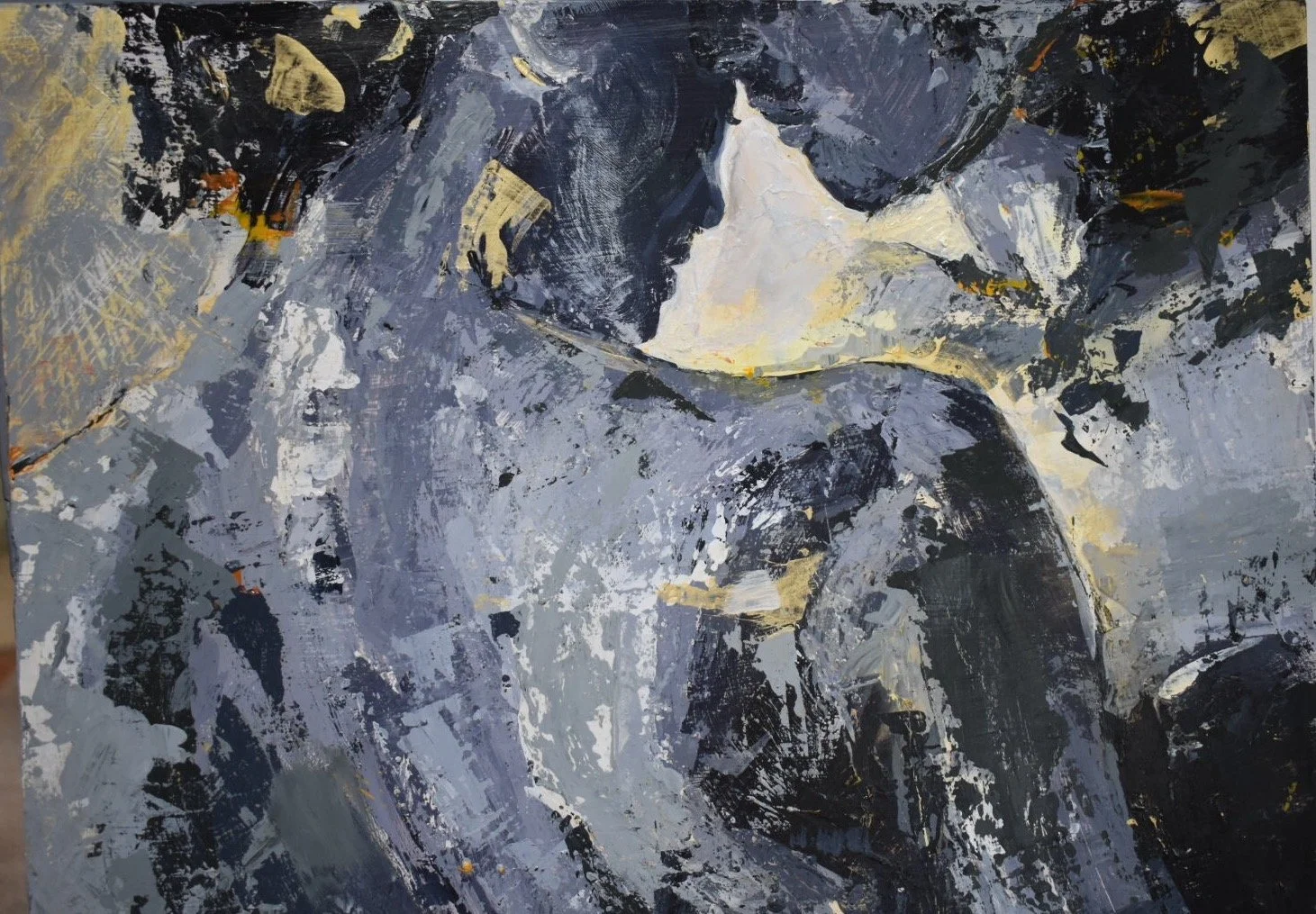 "Intimate" 2015 Acrylic on board. Private collection