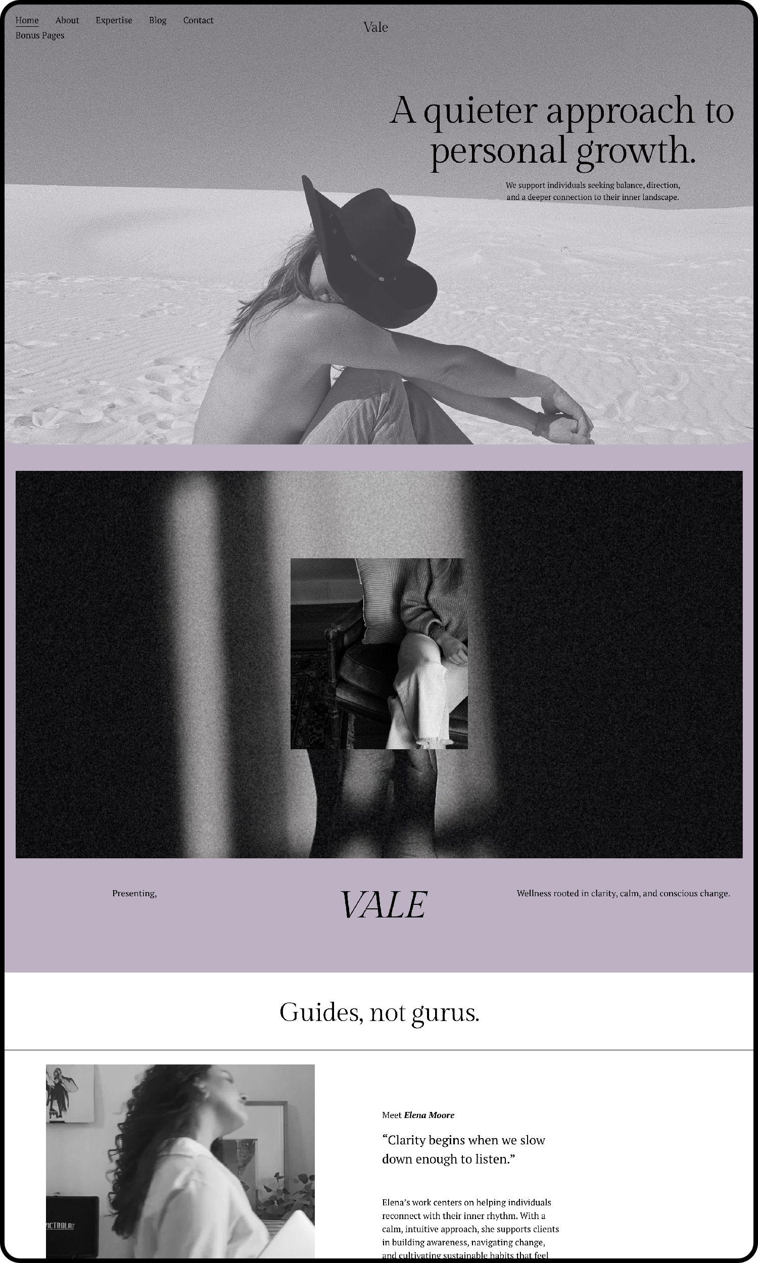 Vale - Therapist and Coach Template