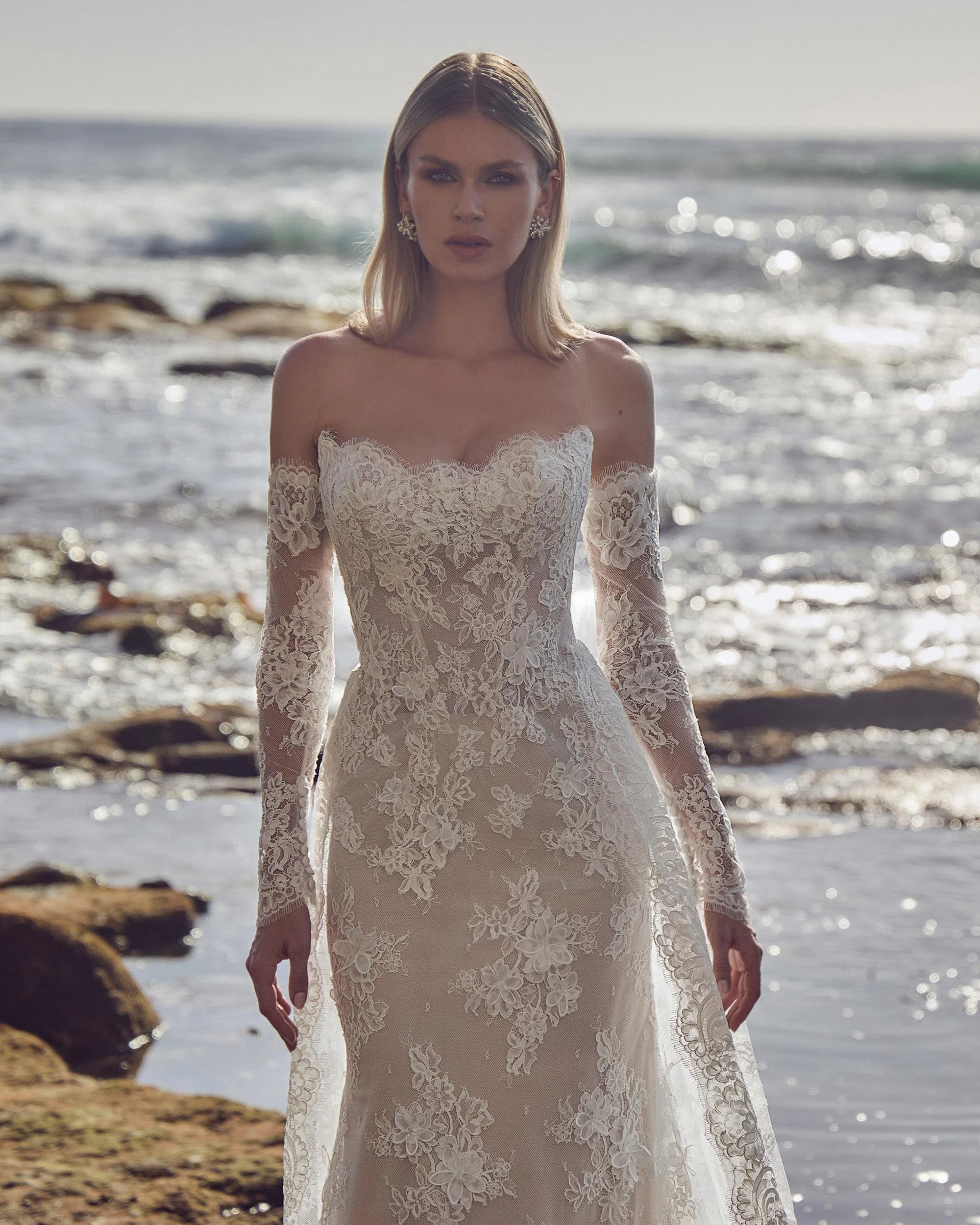 Sexy Wedding Dress with an overskirt and Strapless top