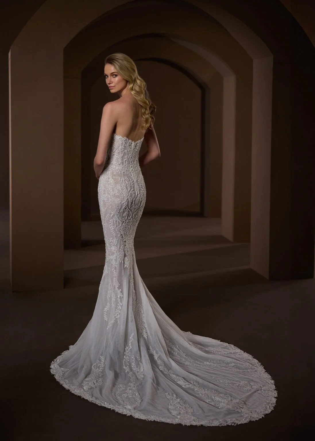 Madam Burcu 5471 Strapless Lace Mermaid Wedding Dress