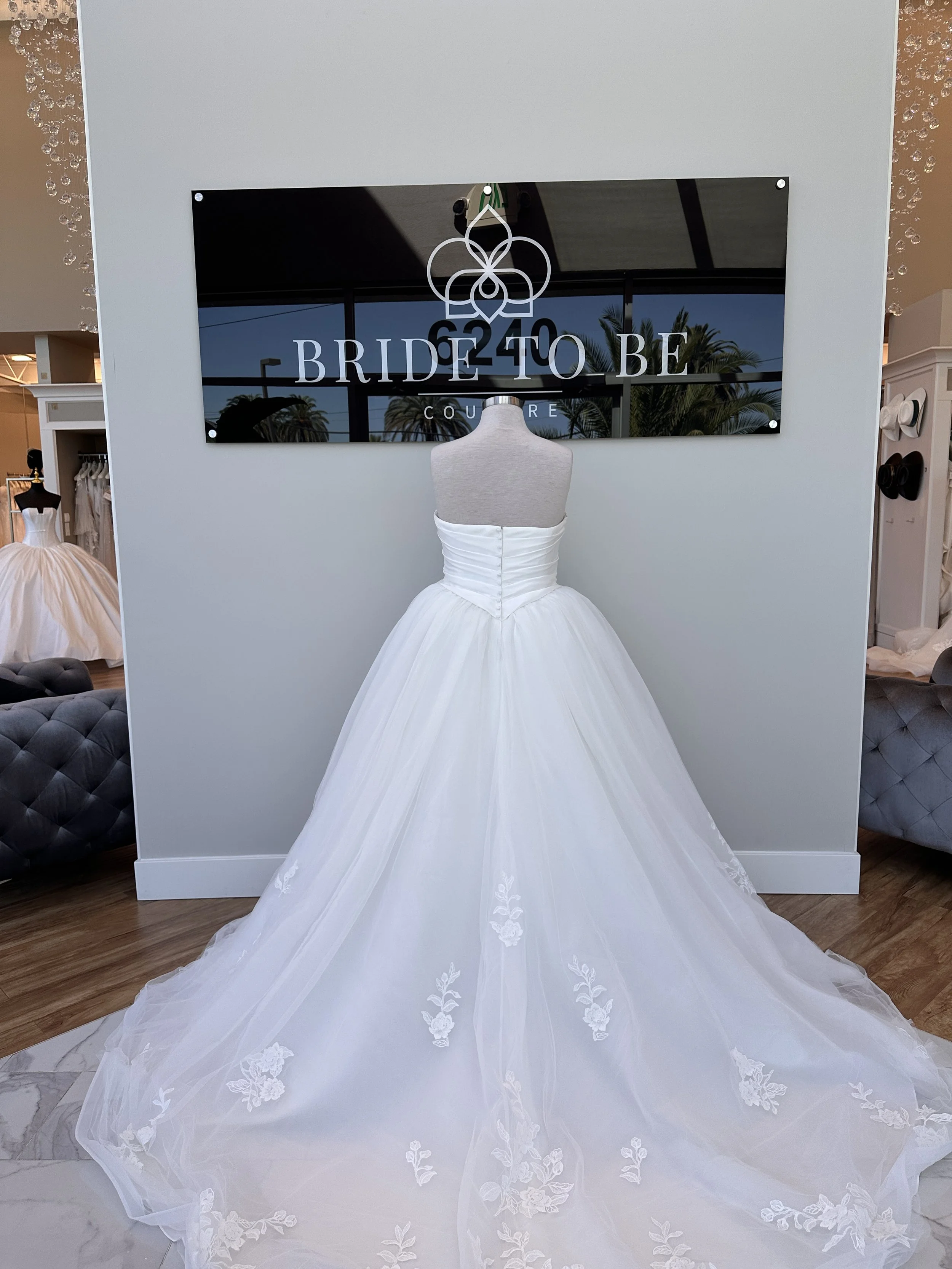 Legacy Coco minimalist crepe wedding dress at Bride To Be Couture Sacramento.