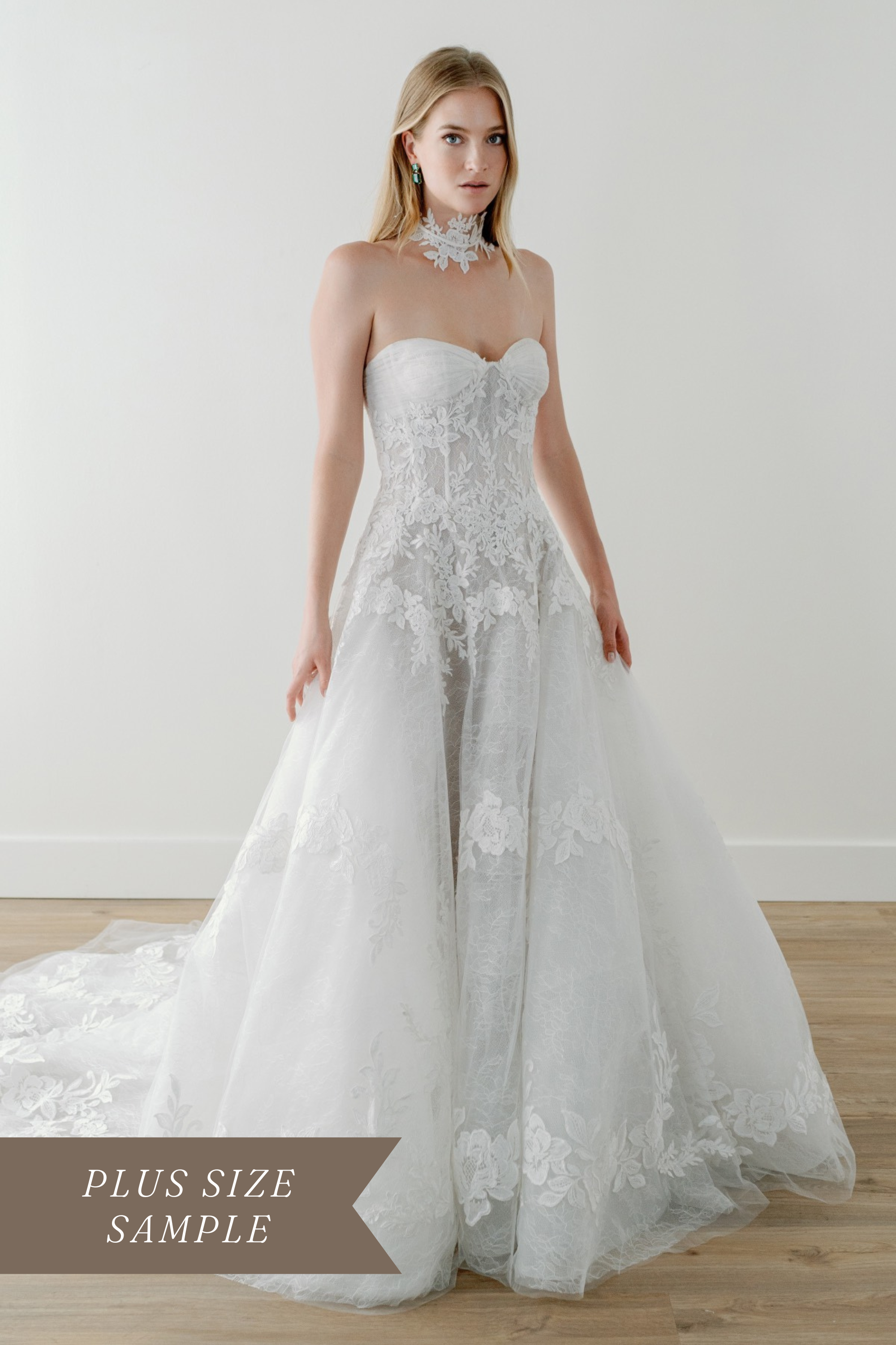 Shop Wyetta by Watters at Bride To Be Couture in Sacramento, California. This ball gown features a strapless sweetheart neckline, lace appliqués, and a soft flowing tulle skirt.