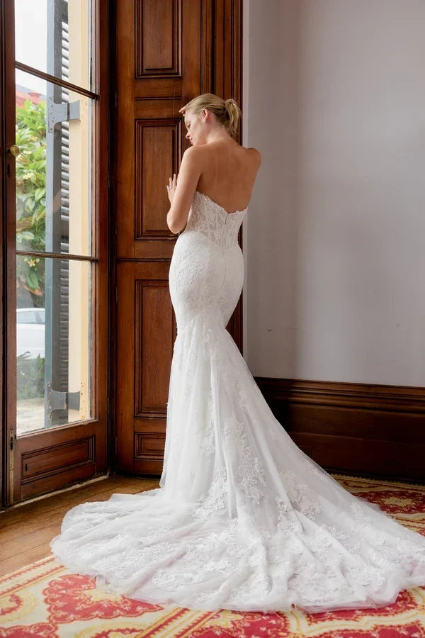 La Premiere Bridal Couture Eclipse Strapless Lace Mermaid Wedding Dress
