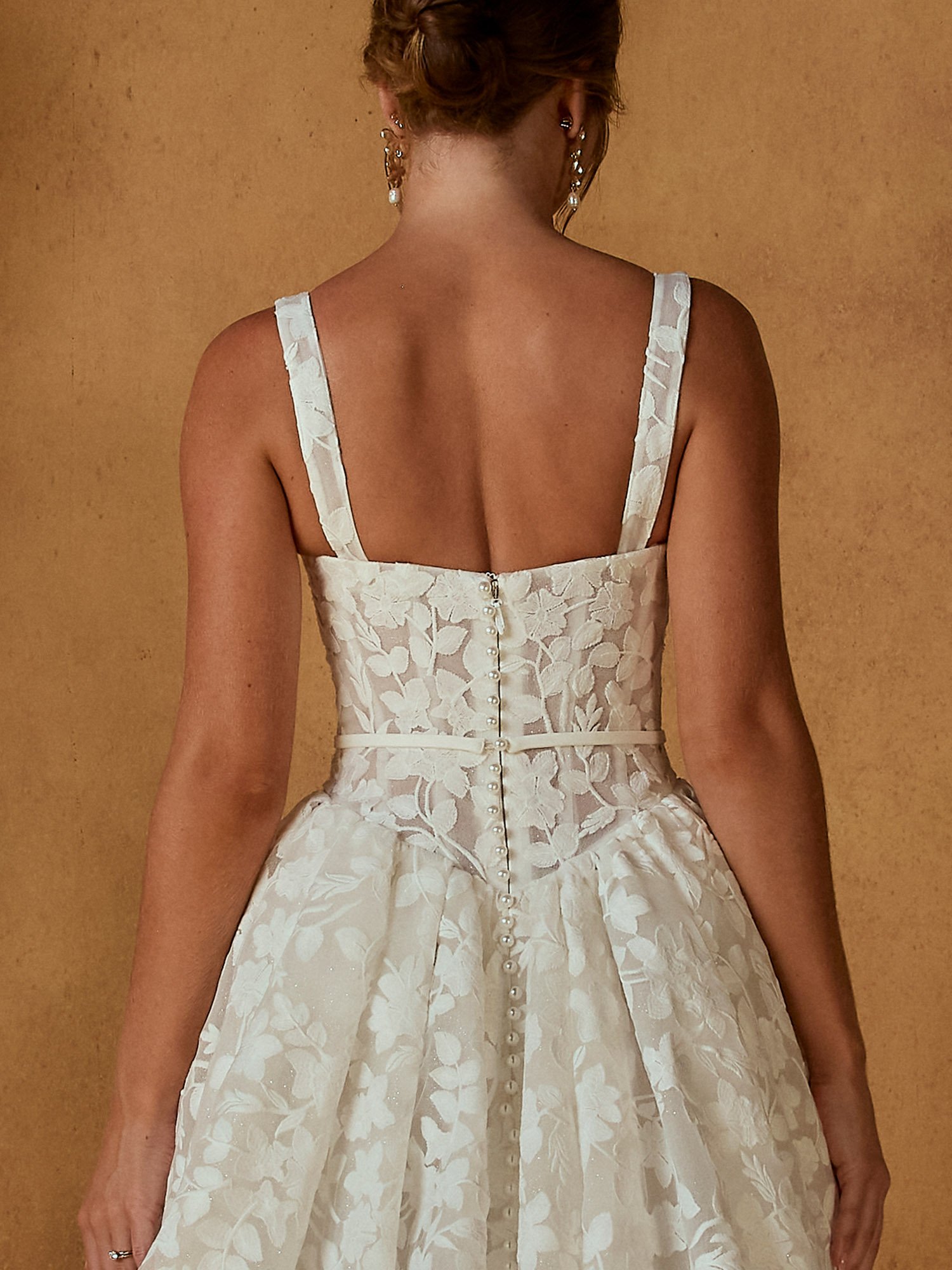 Madi Lane Noble Sweetheart Neckline Aline Wedding Dress With Sparkle Tulle and Long Sleeves