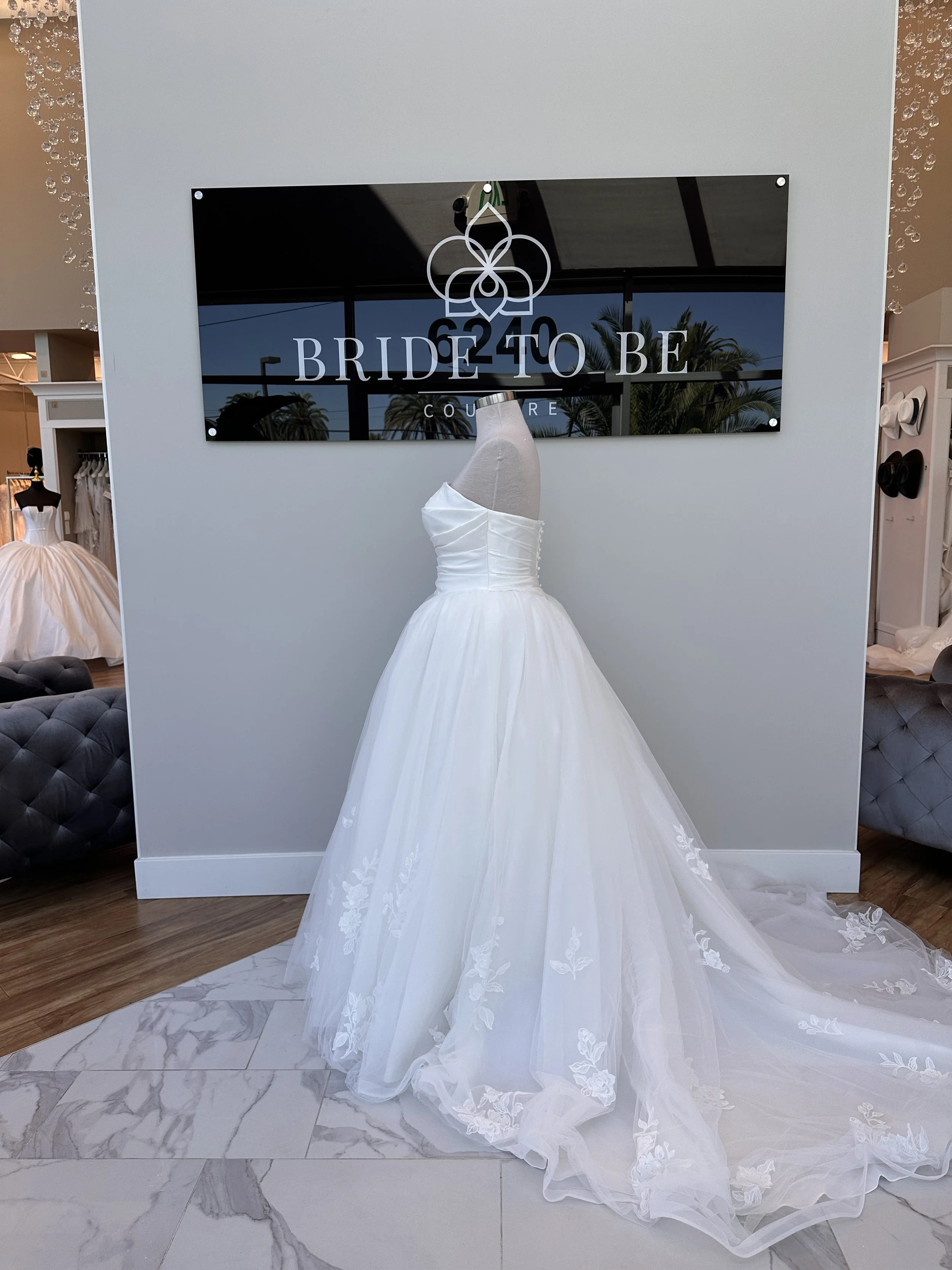 Legacy Coco minimalist crepe wedding dress at Bride To Be Couture Sacramento.