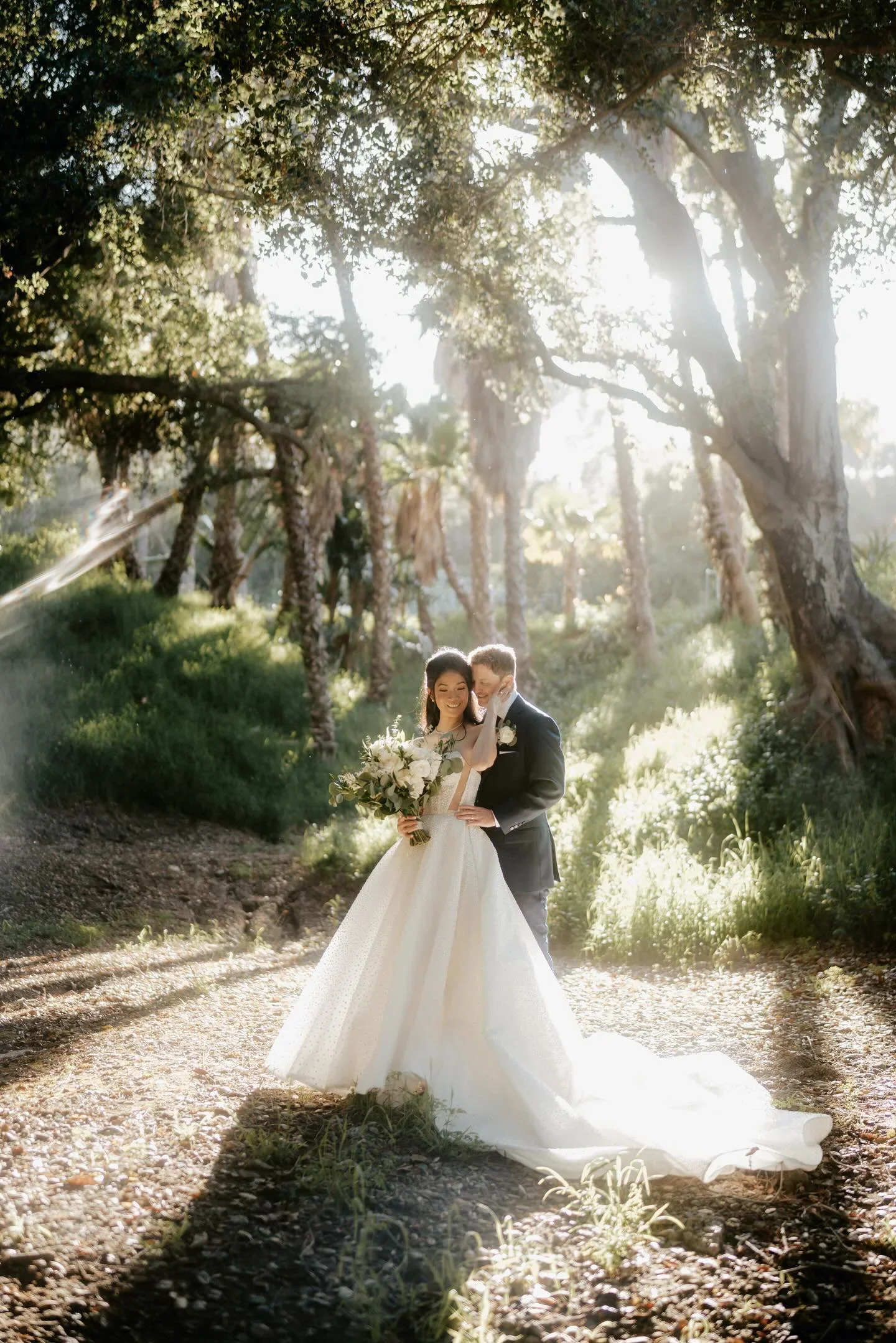 Elizabeth Lee Haven 3D puffy lace wedding dress with sparkling details and modern cutout bodice.