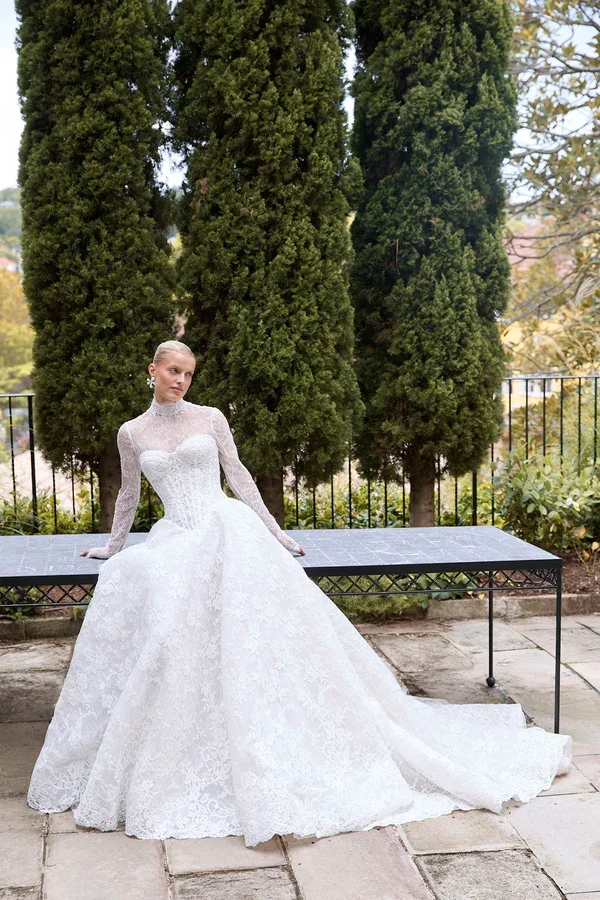 La Premiere Bridal Couture Brooke Strapless Lace Ballgown Wedding Dress