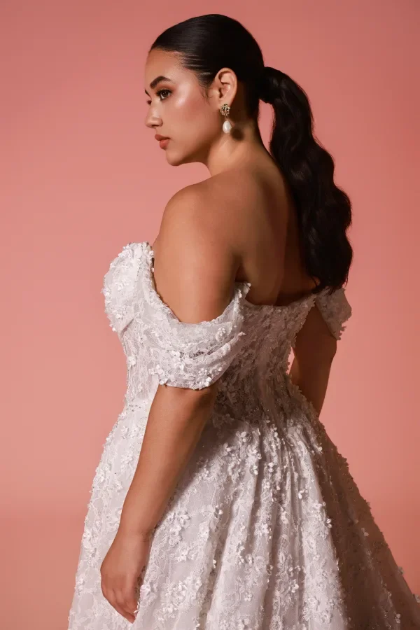Dany Girl Cassia Strapless A-Line Wedding Dress with Detachable Sleeves