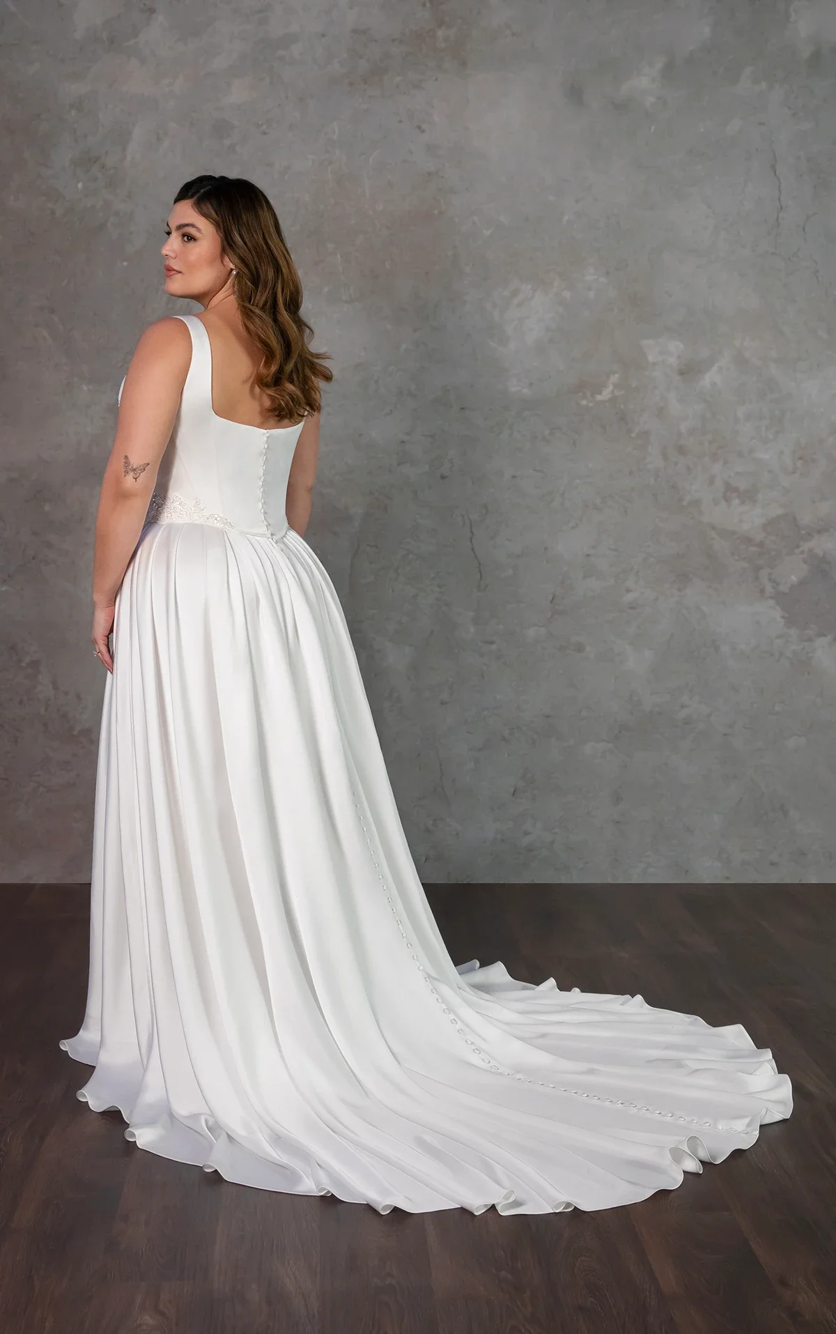 Basque Waist, Square Neckline, Beading, Tank, Pleated