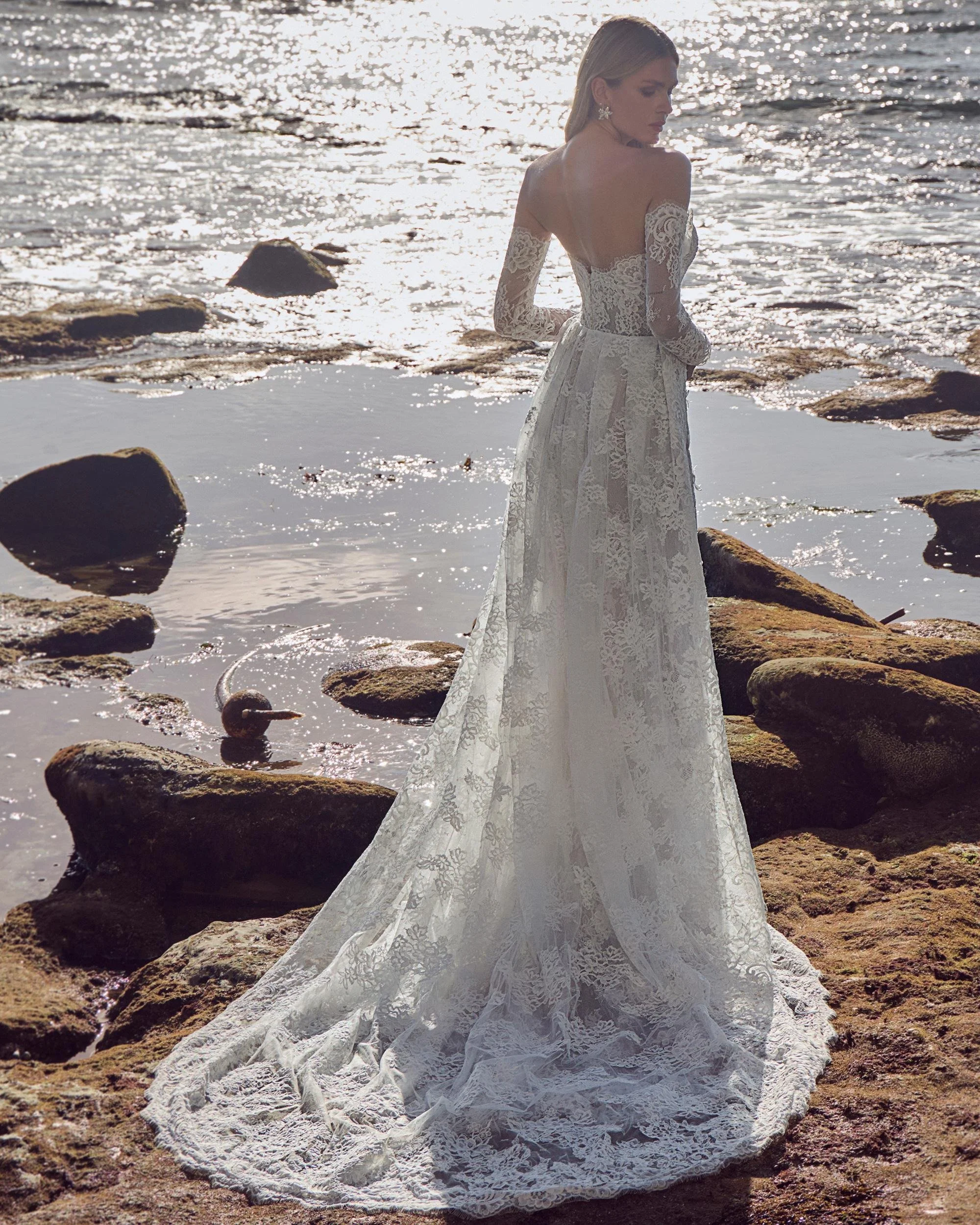 Sexy Wedding Dress with an overskirt and Strapless top