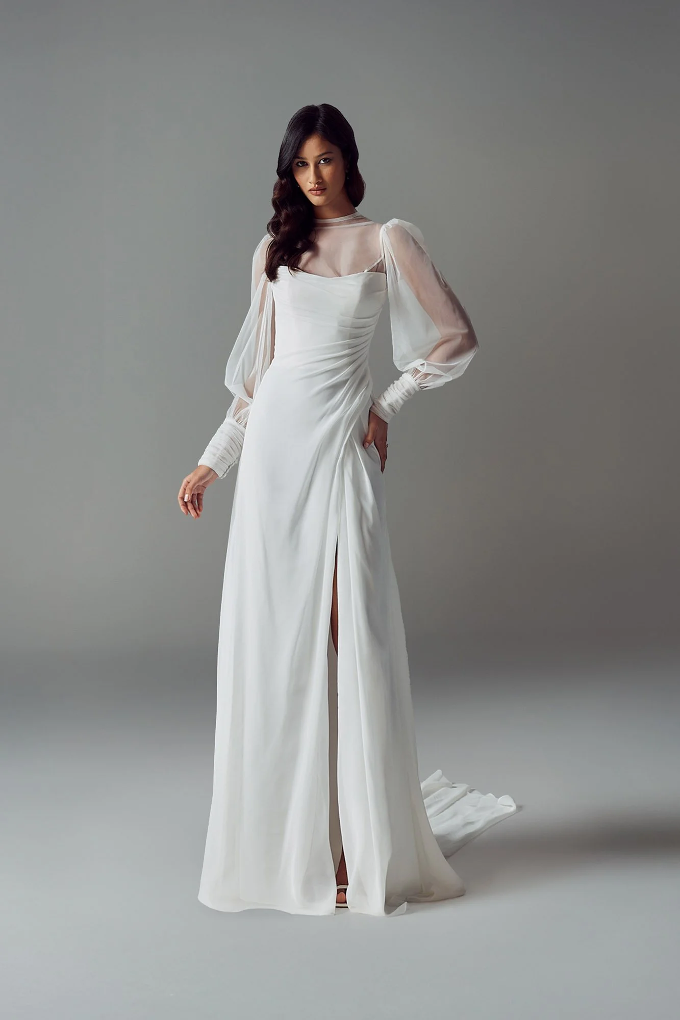 Evie Young Carolina Modern Strapless Wedding Dress with Removable Jacket