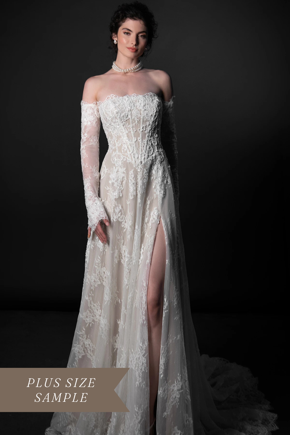 martina liana a line wedding dress ML1954+ || Dresses for Every Bride in Sacramento — Bride To Be Couture Floral lace Modern Lace Fit-and-Flare Wedding Full figure bra color:Beige