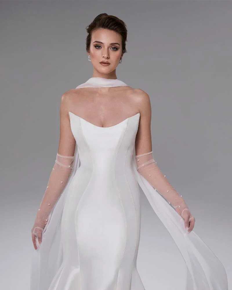 Strapless Mermaid Wedding Dress with Choker