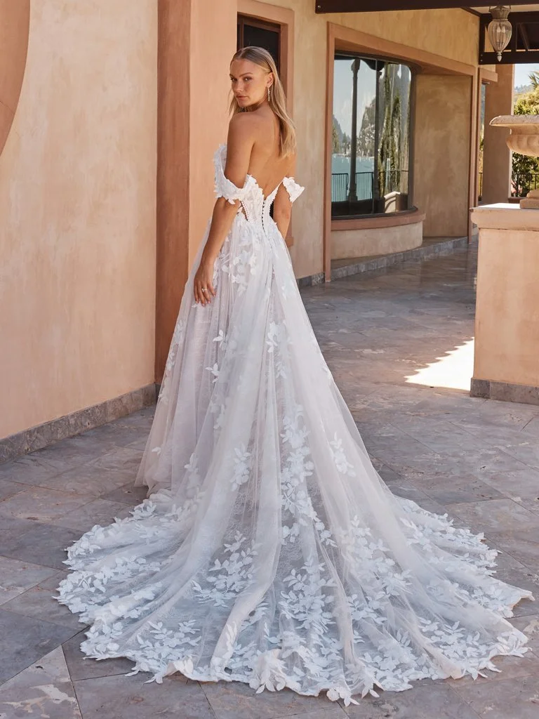 Madi Lane Osha Sweetheart Neckline A-Line Wedding Dress With Lace