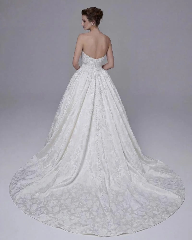 Strapless Ballgown Wedding Dress with Lace