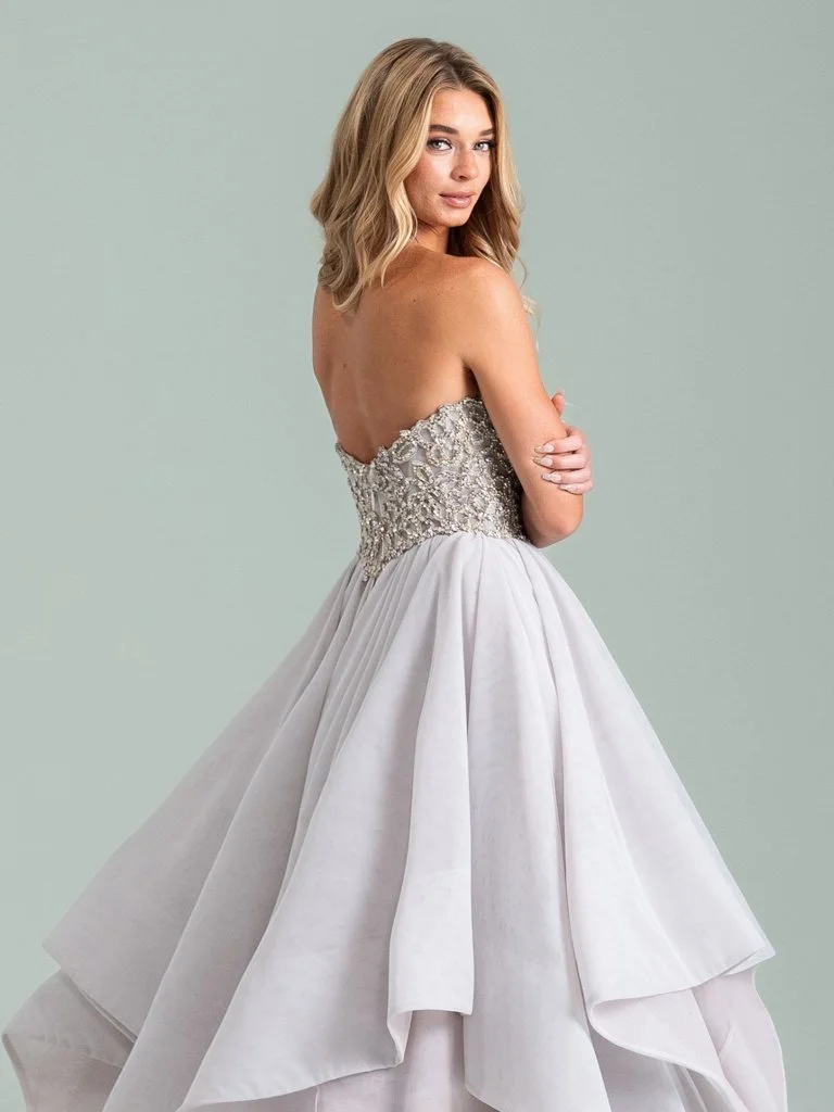 Hayley Paige Haylo Was Her Name Colorful Ruffled Tulle Ballgown with Fully Beaded Bodice available at Bride To Be Couture in Sacramento