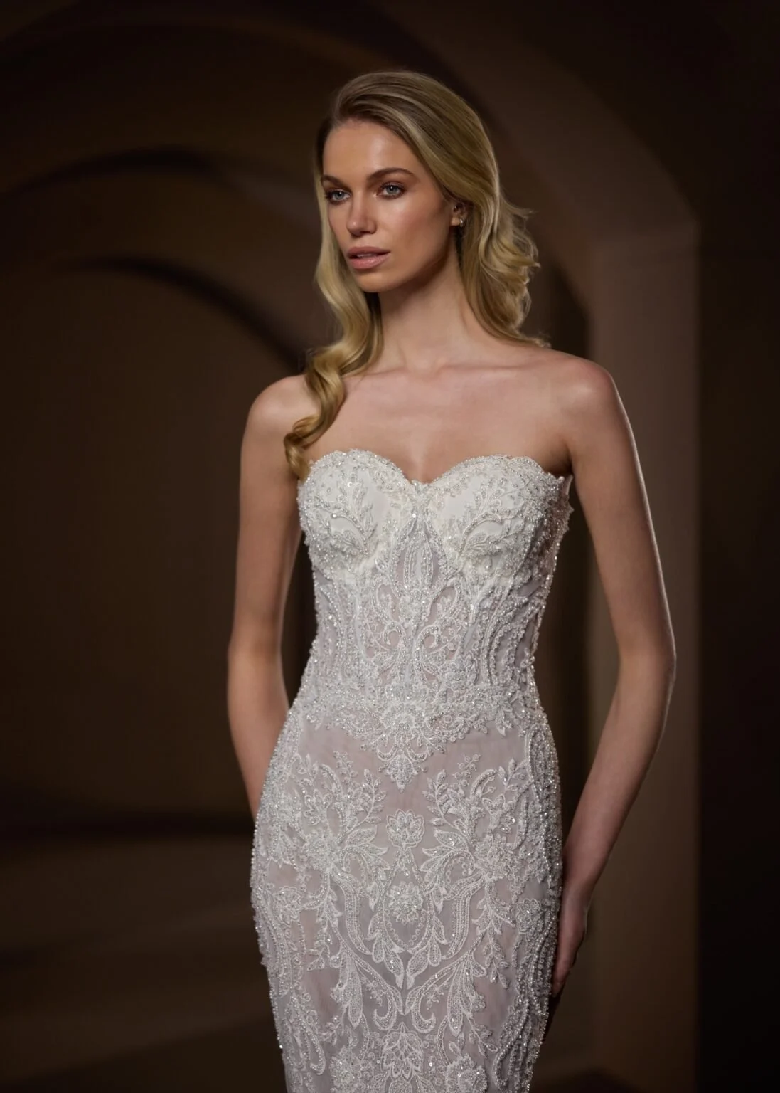 Madam Burcu 5471 Strapless Lace Mermaid Wedding Dress