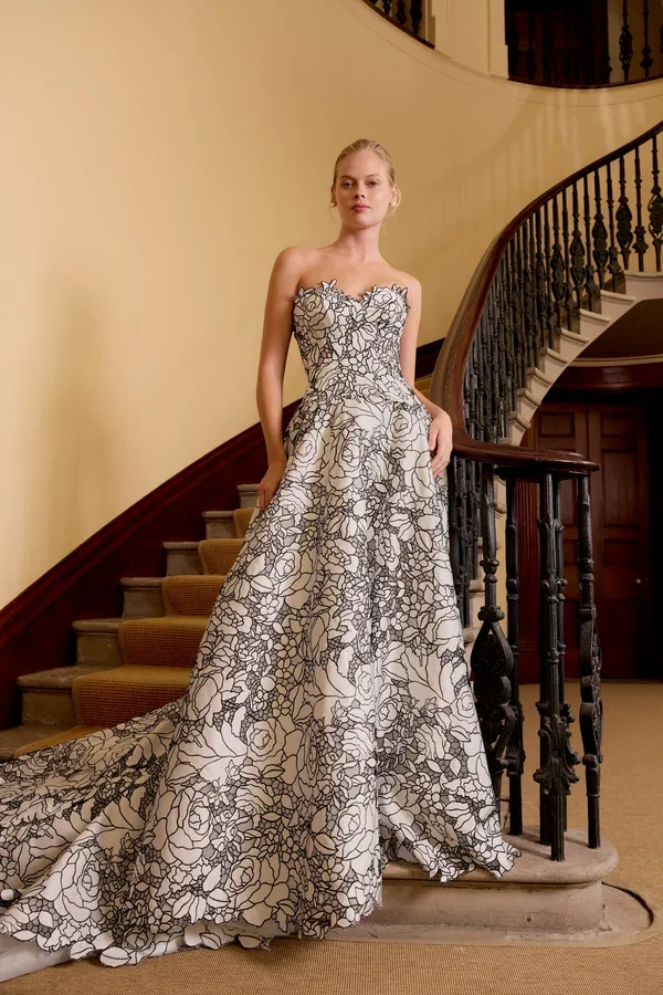 La Premiere Bridal Couture Emika Strapless Lace Ballgown Wedding Dress