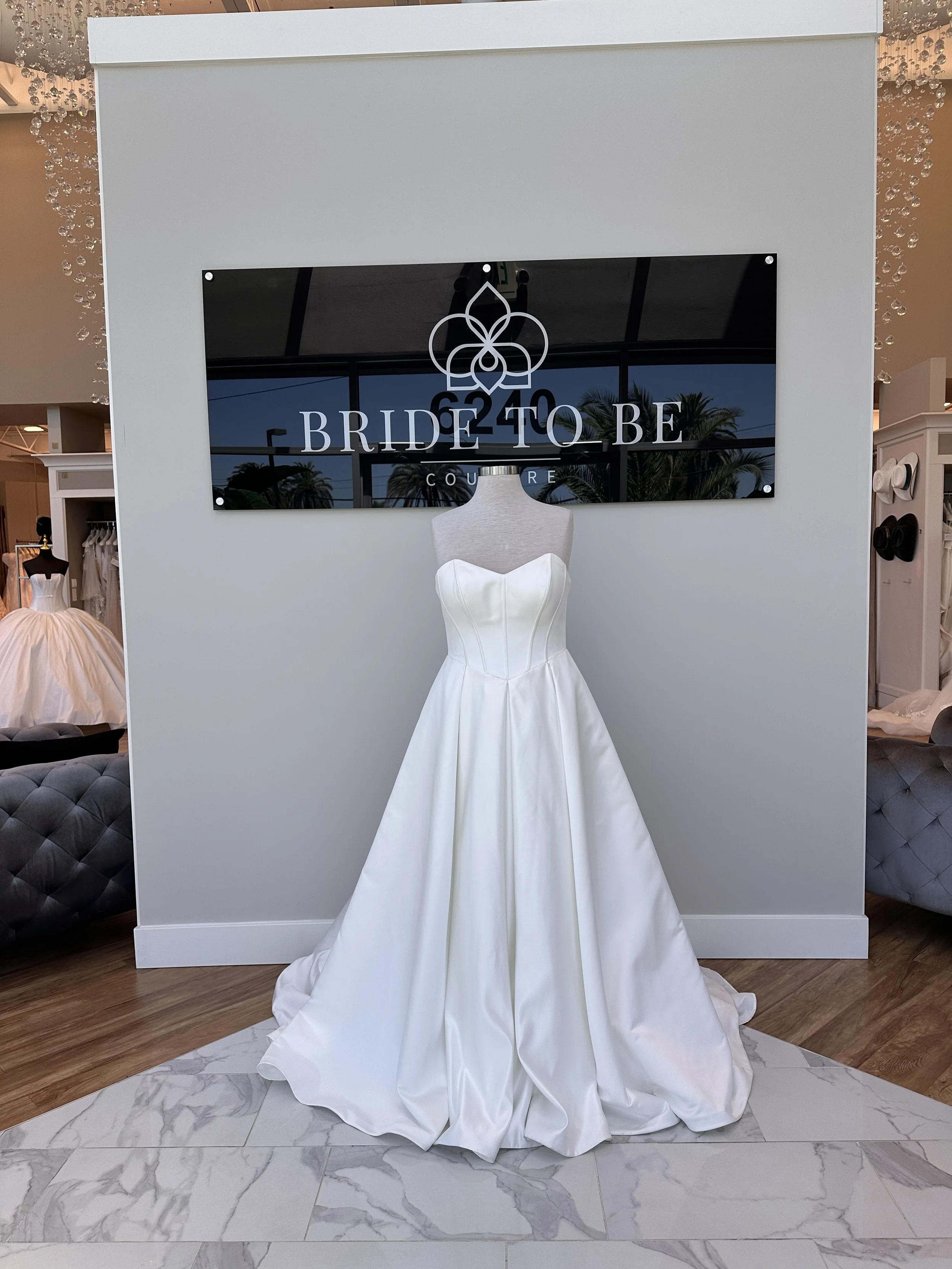 Legacy Elizabeth satin strapless ball gown at Bride To Be Couture Sacramento.
