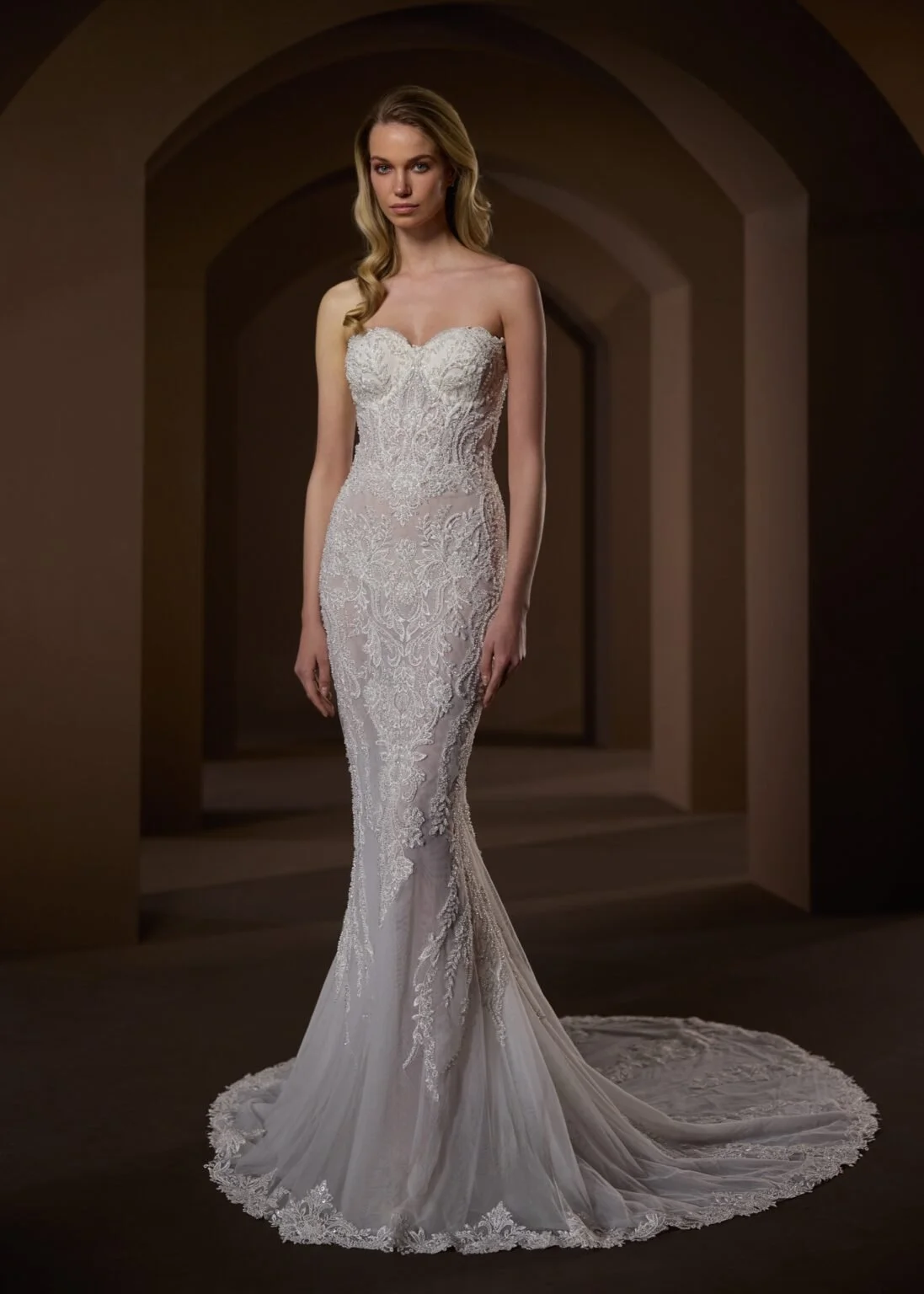 Madam Burcu 5471 Strapless Lace Mermaid Wedding Dress