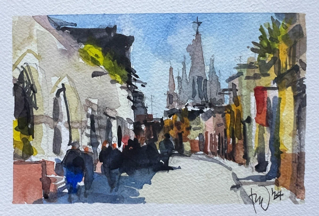Street Scene-San Miguel de Allende, watercolor, 5x7.jpg