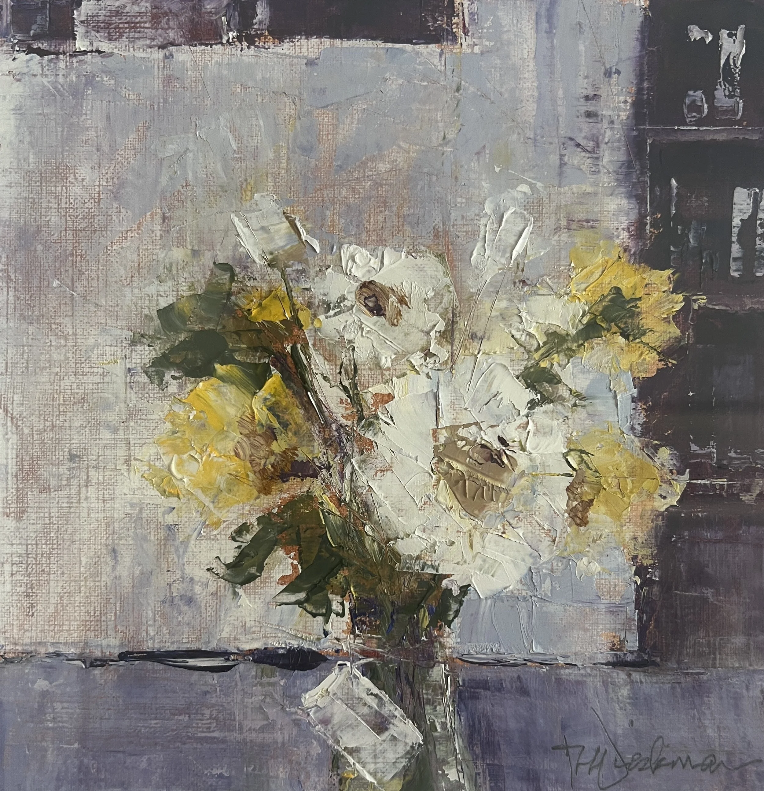 White and Yellow Flowers, Still Life, 2026