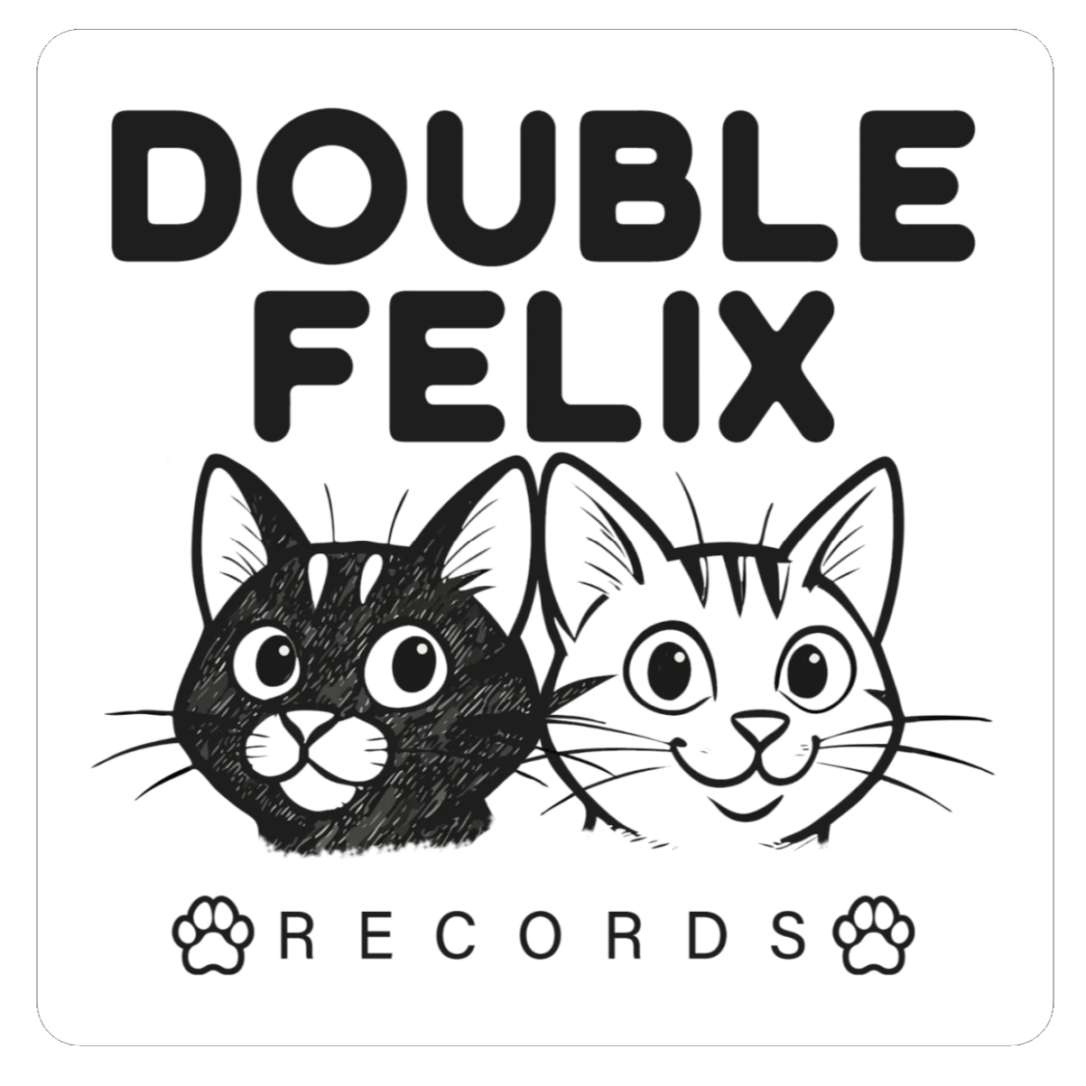 Double Felix Records Fridge Magnet