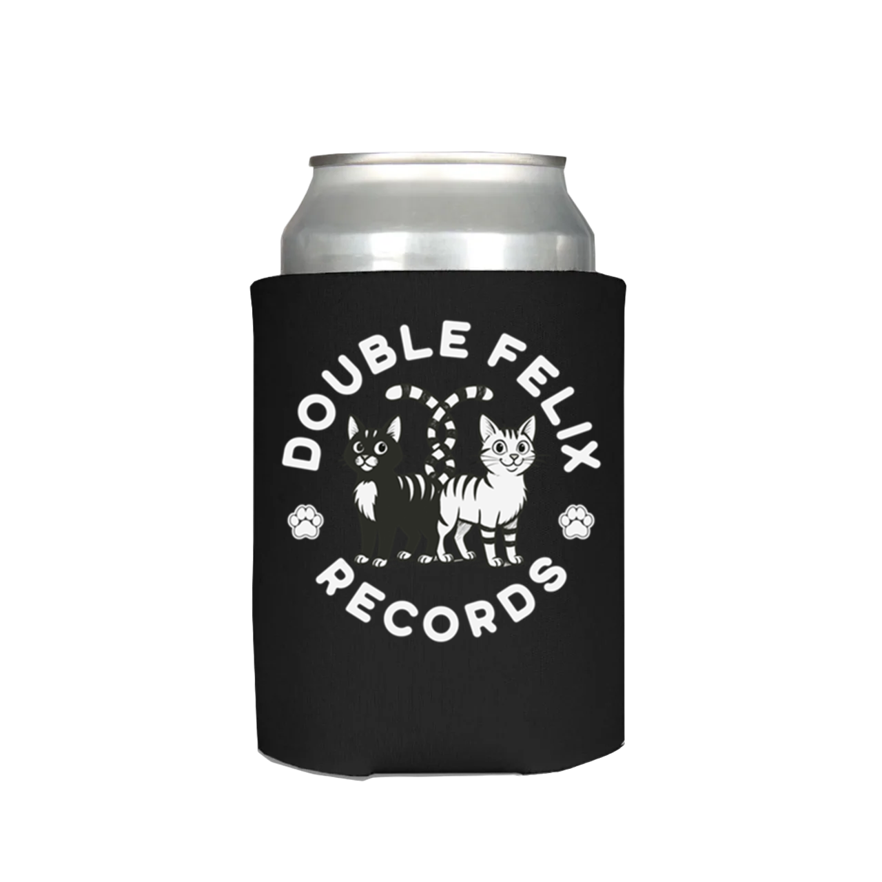 Double Felix Records Drink Koozie (Black)