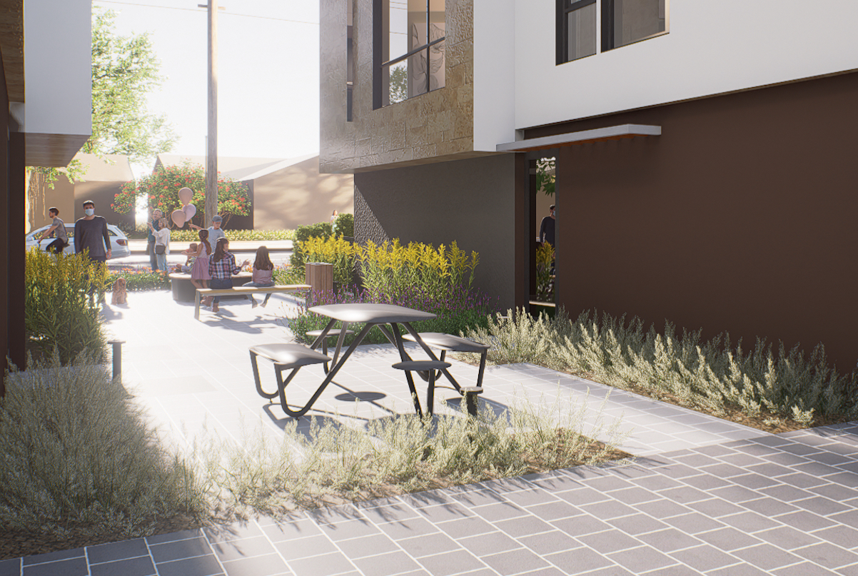 Pleasant Residential Landscape Design Rendering