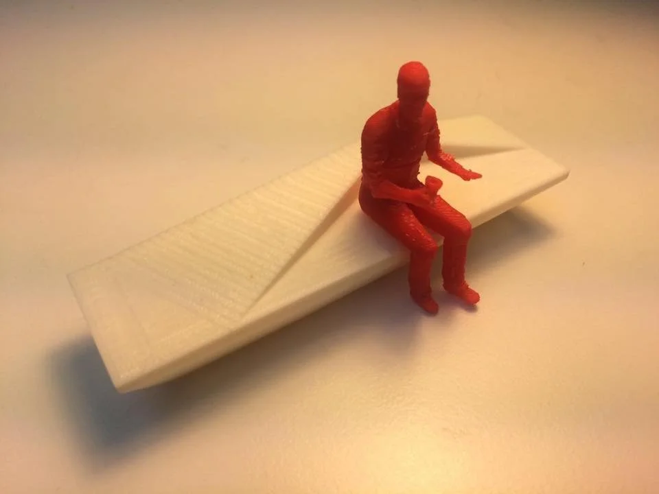 Test print of our featured bench