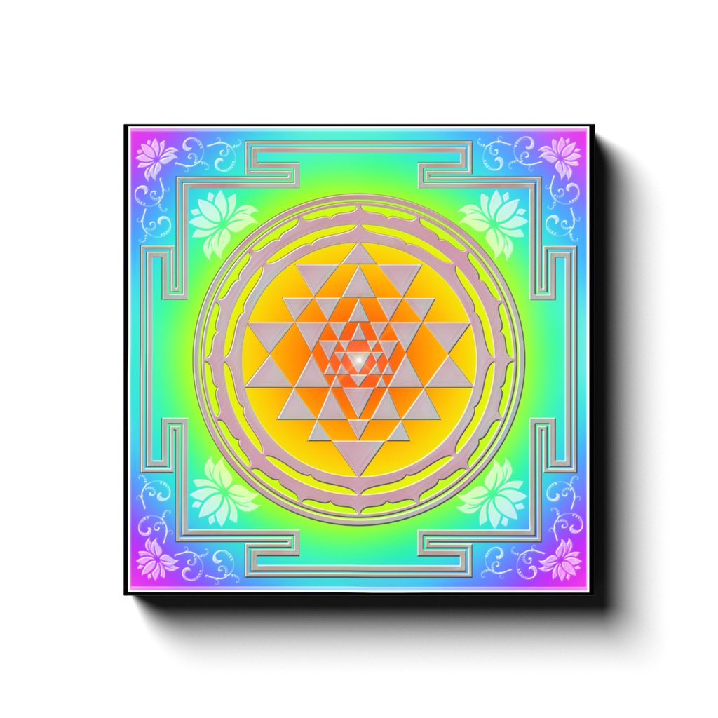 Yantra Meditation Piece Rainbow/Lotus
