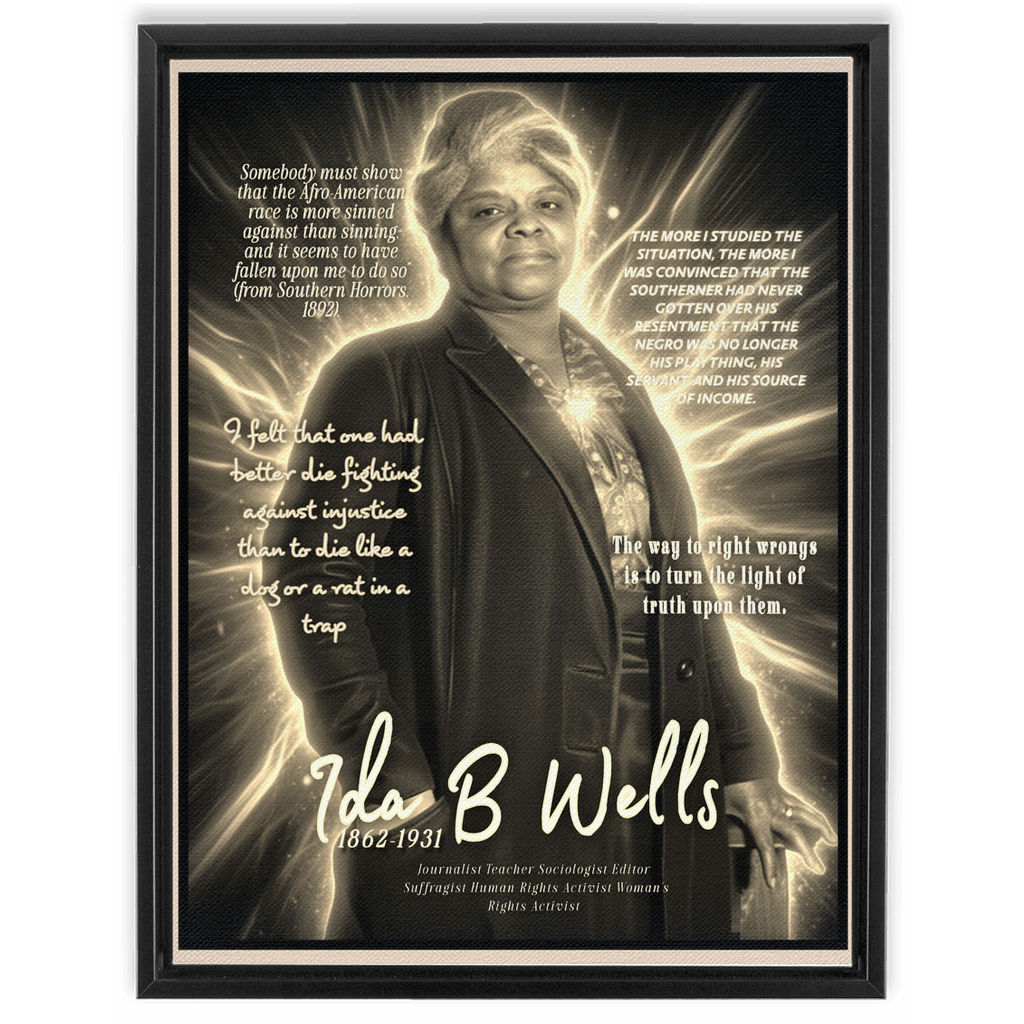 Framed Art of Ida B. Wells: Legacy of Courage