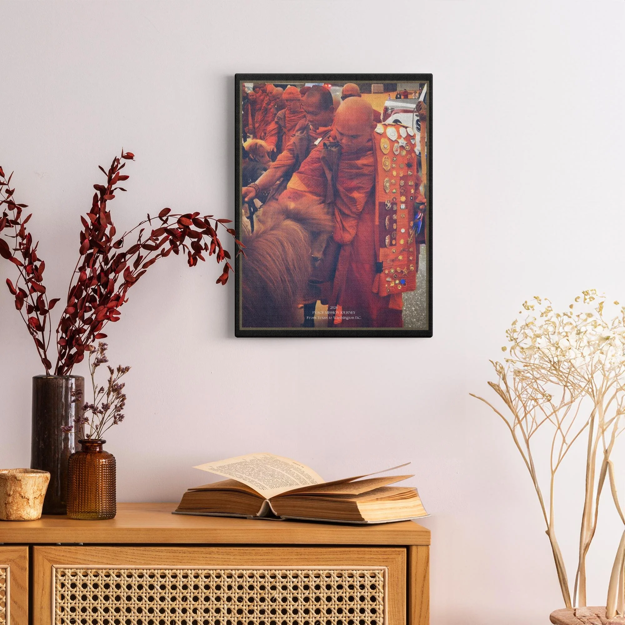 Peace Mission Journey: Monks Walk for Peace Canvas Art