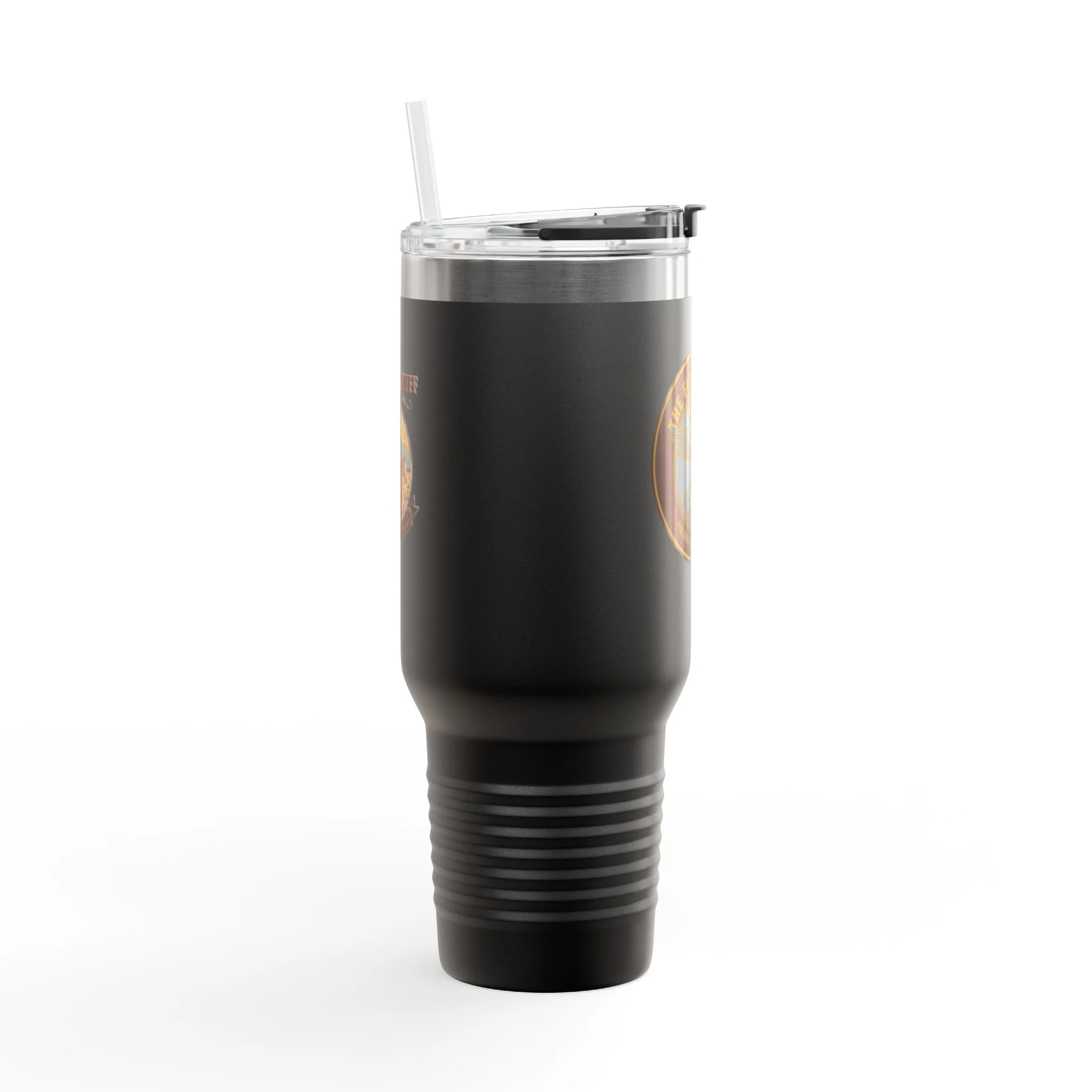 40oz Insulated Travel Mug – Kings Grace Ranch Logo Stainless Tumbler with Straw & Handle