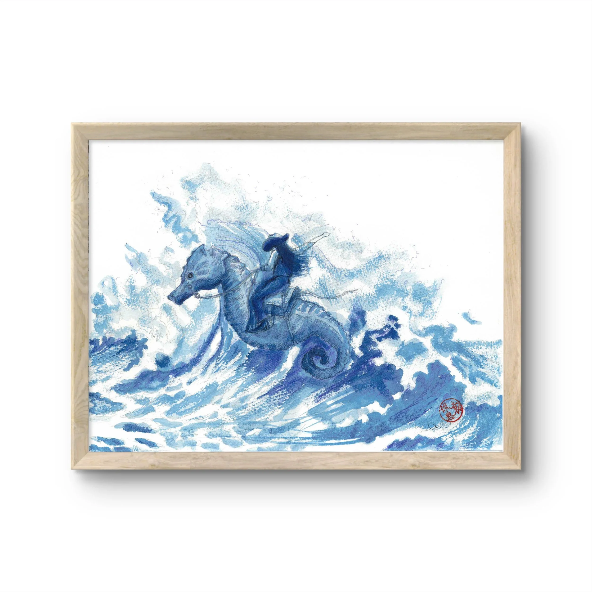 Framed Original 9x12" Ink Painting | A Farewell to Arms
