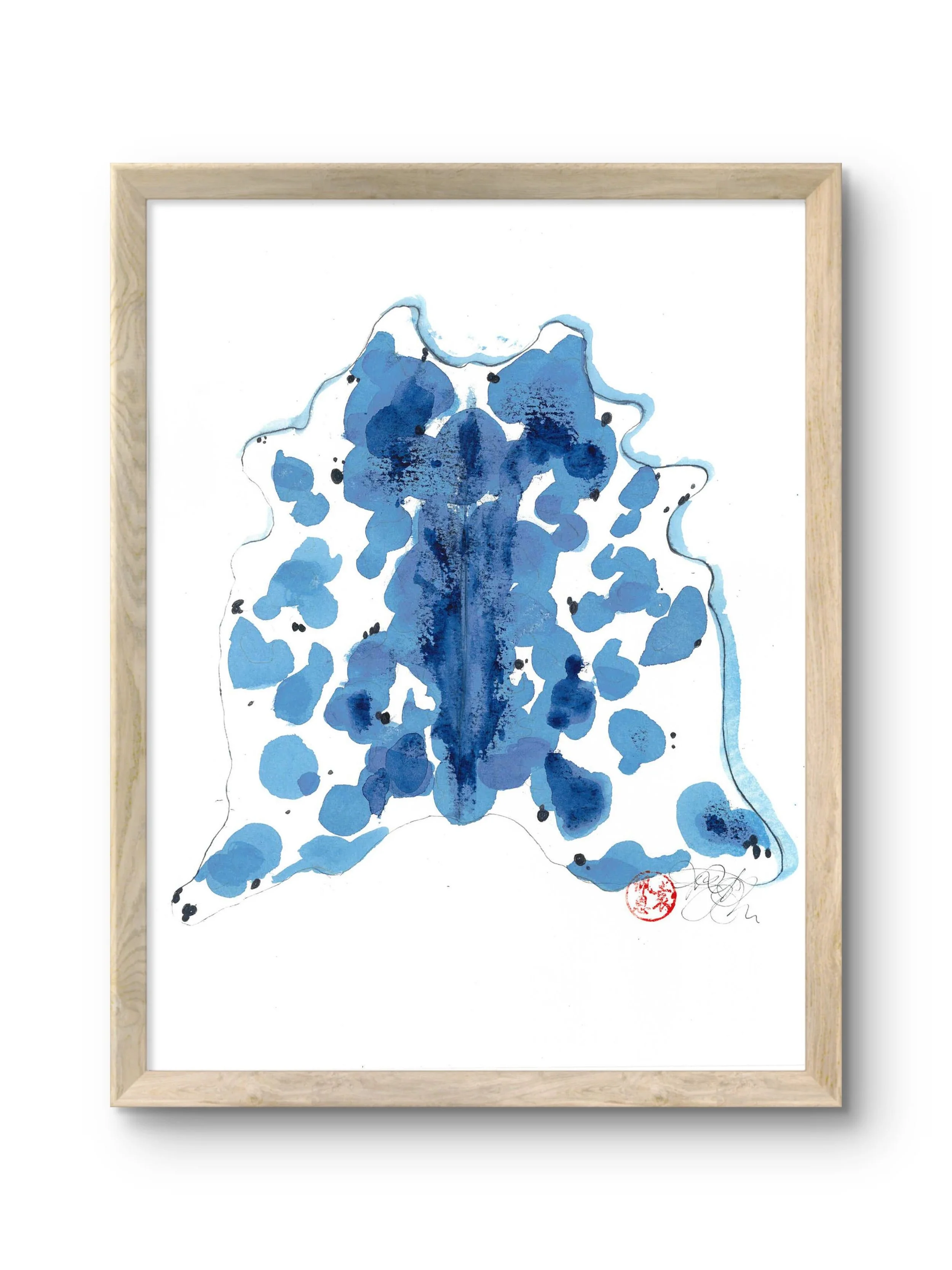 Framed Original 9x12" Ink Painting | Rid me of Myself