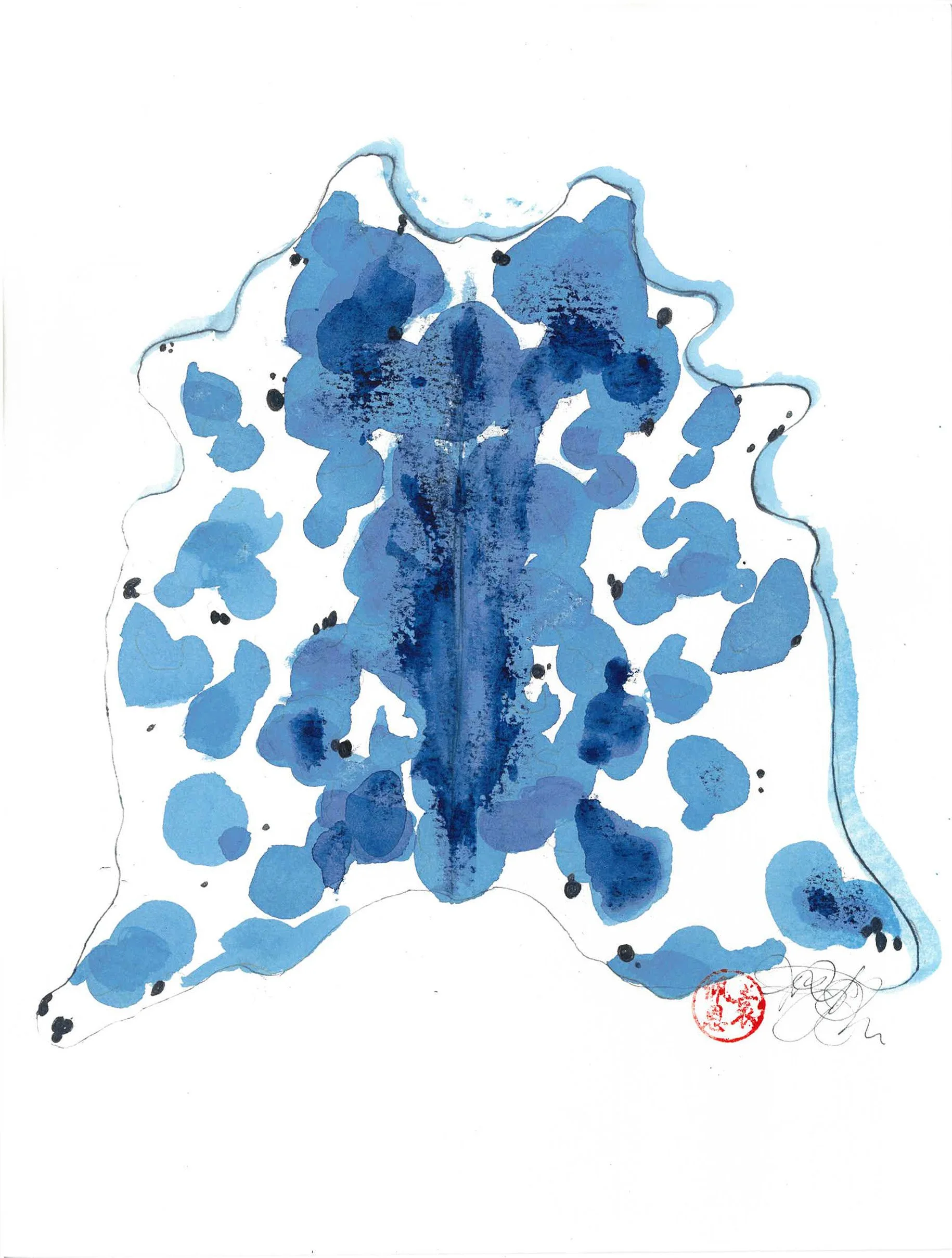 "Rid me of Myself" (2026)
9x12" Blue Sumi ink on Hahnemuhle 300gsm Aquarelle cold-pressed paper
Bound to Wander Collection No. 4