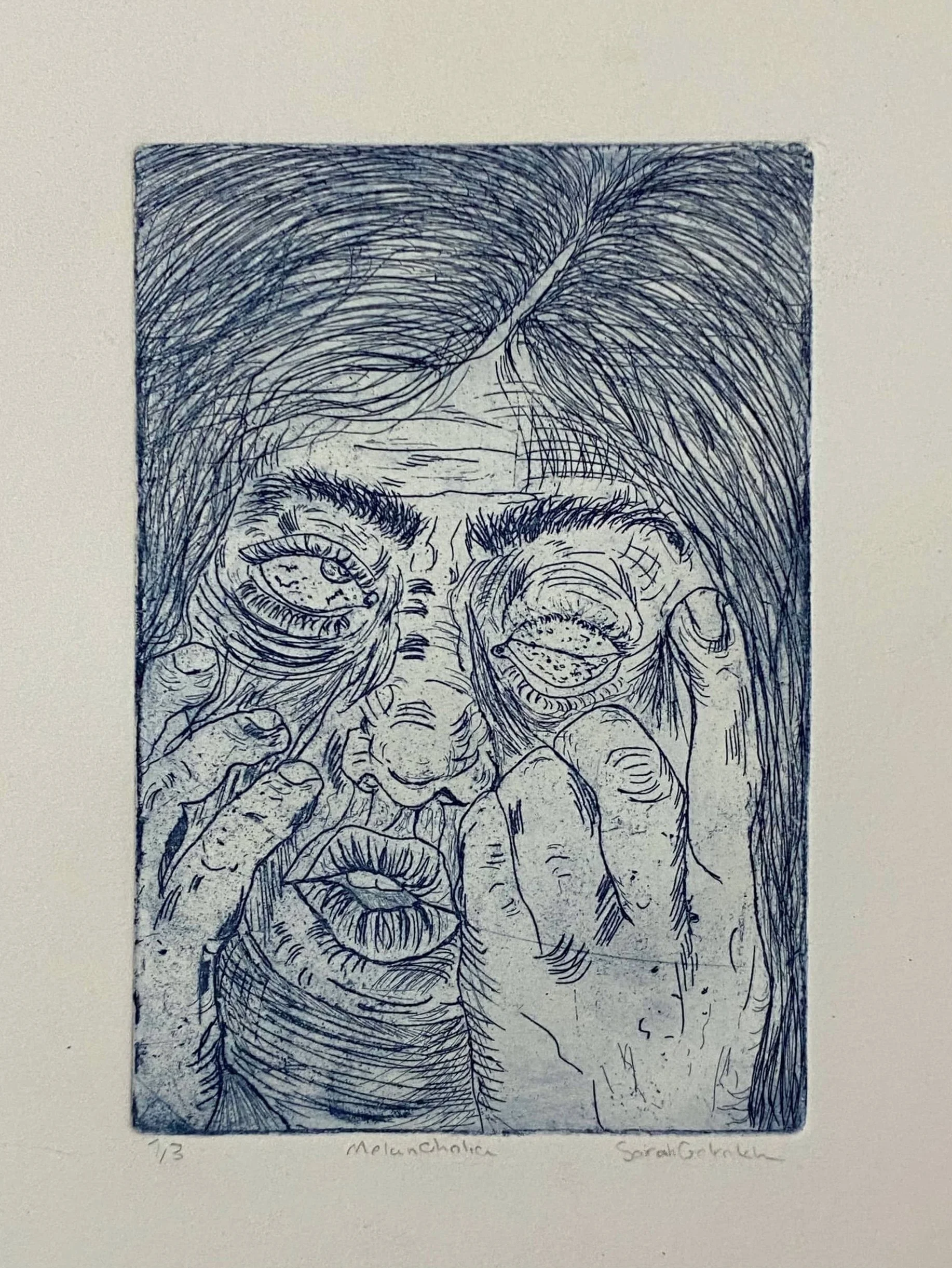 Melancholia series
Printmaking : Etching, Intaglio
2020
10 x15 cm (25x35 cm with paper)